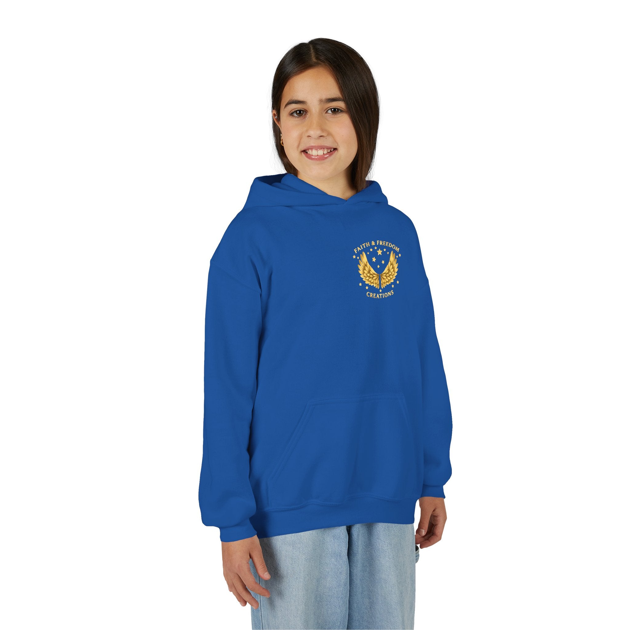 Youth “Be Kind to One Another” Hoodie – Cute Bunny Night Sky Scripture Sweatshirt