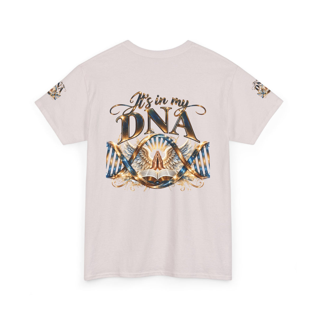 It's in My DNA Christian T-Shirt – Bible, Praying Hands & Angel Wings | Gildan Heavy Cotton Tee | Unisex