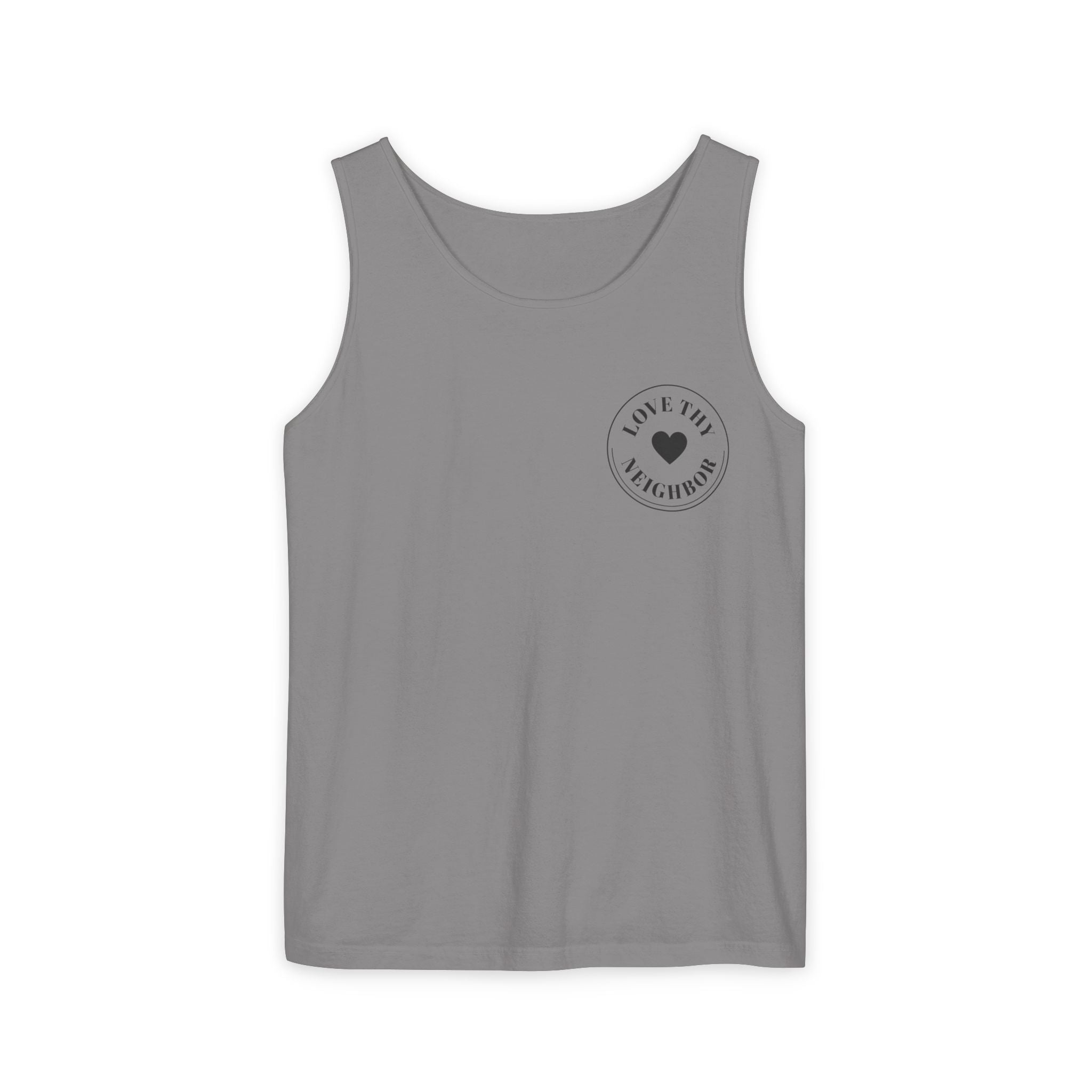 Love Thy Neighbor Anyway Garment-Dyed Tank Top | Vintage Christian Cotton Tank | LPA Monogram Apparel