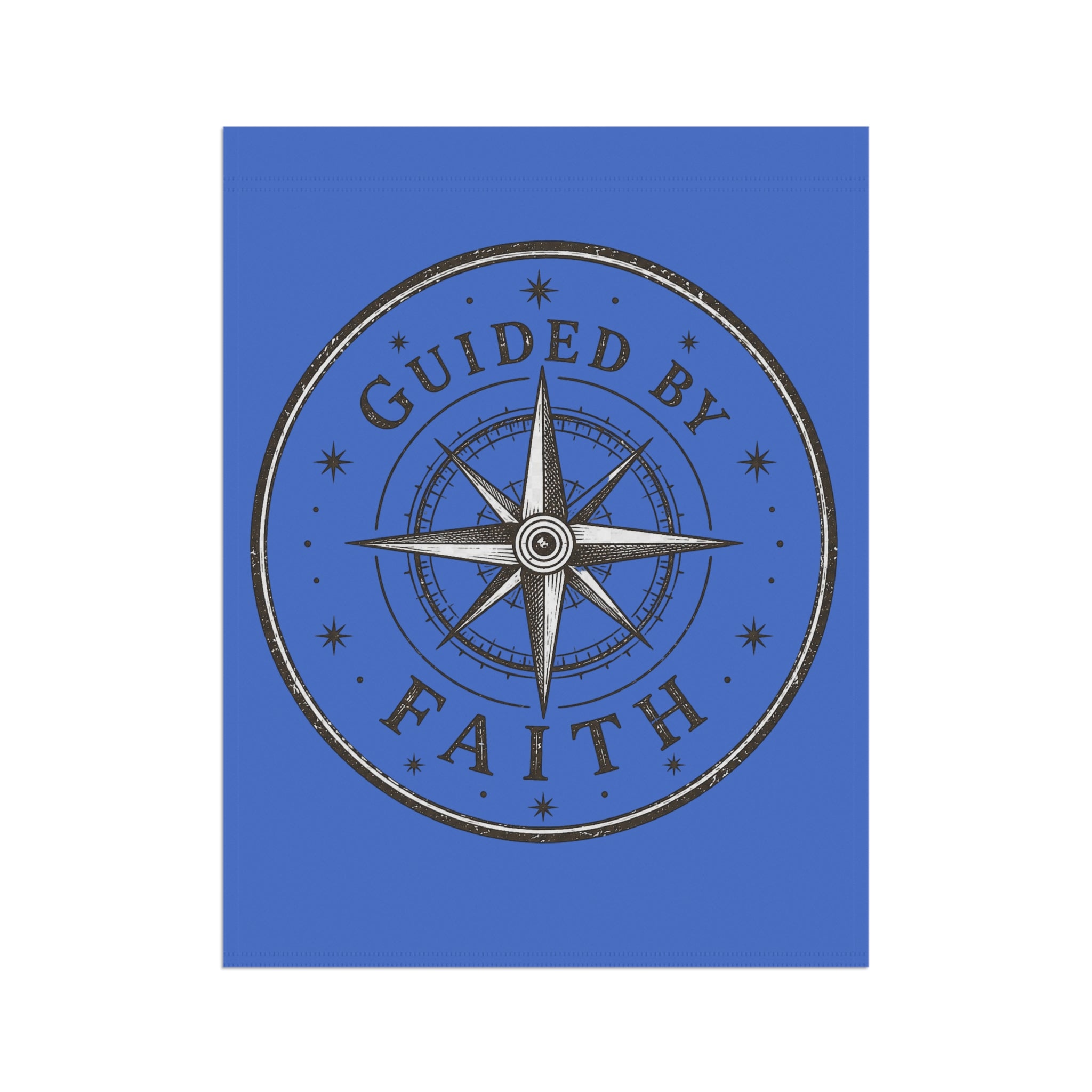 Guided By Faith Compass Garden Flag | Christian Outdoor Banner | Inspirational Faith Yard Decor