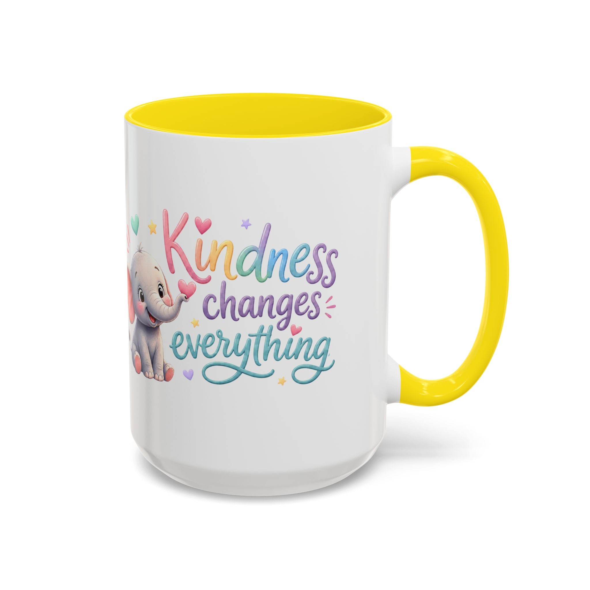 Kindness Changes Everything Elephant Mug | Inspirational Coffee Mug | Cute Elephant Accent Cup