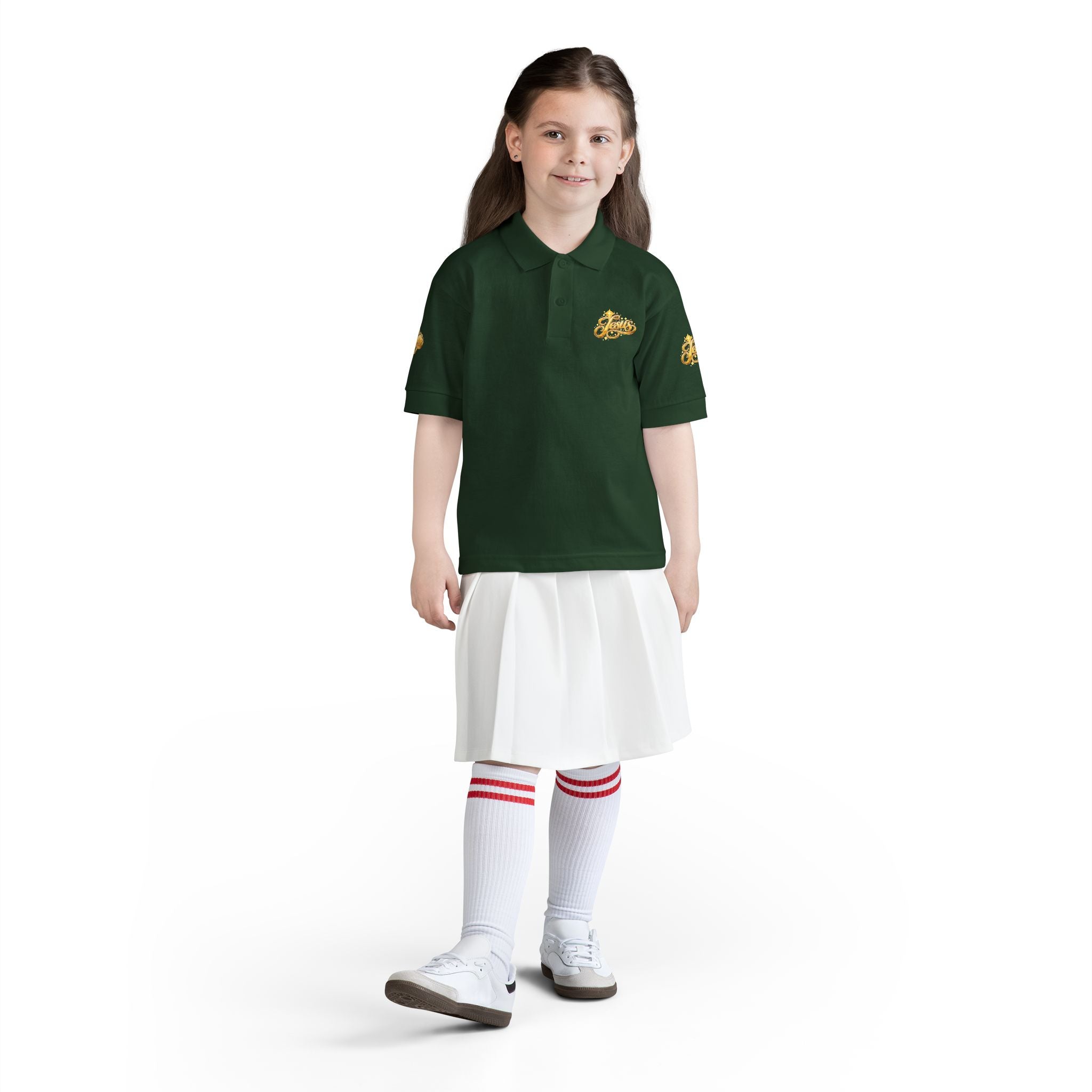 Kids Jesus Gold Nugget Polo – Youth Christian Faith Shirt | Church & Dress Casual Polo