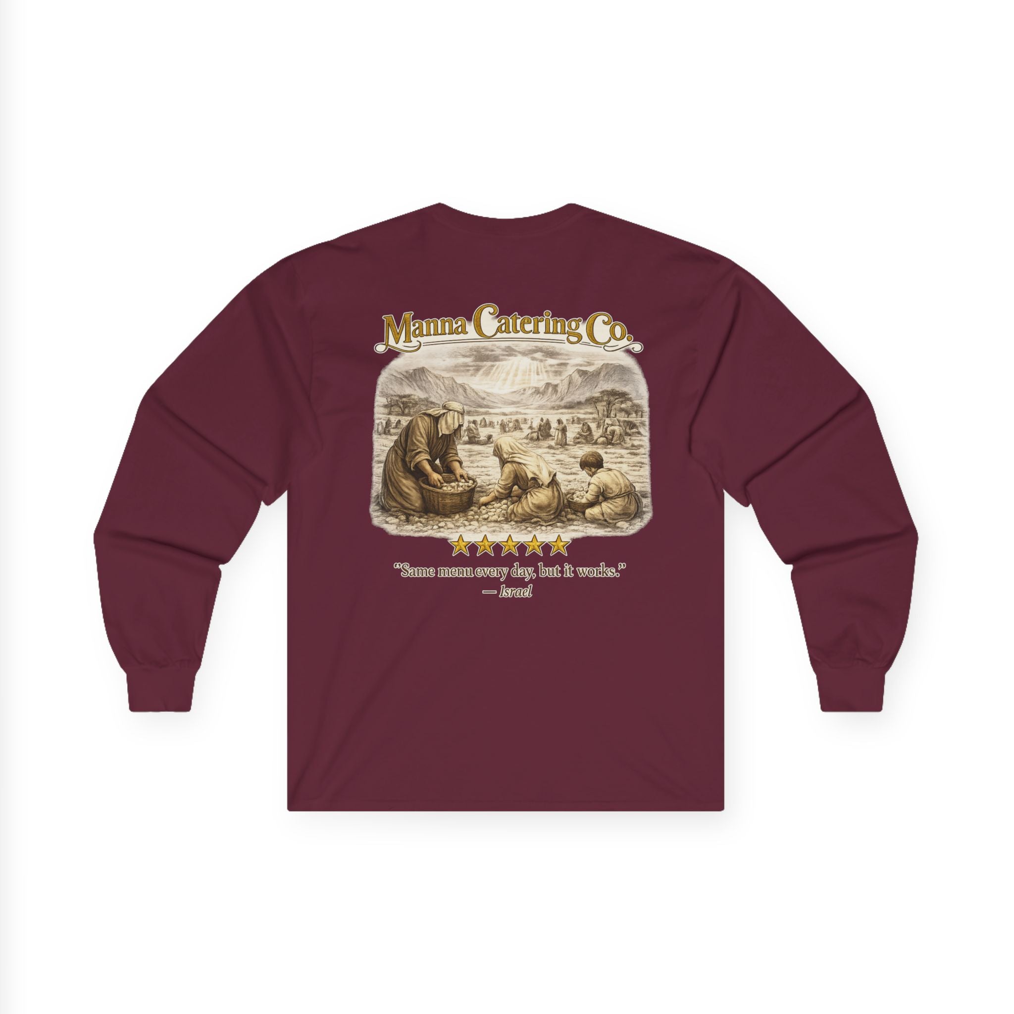 Vintage 'Israelites Review of God's Manna' Long Sleeve Tee