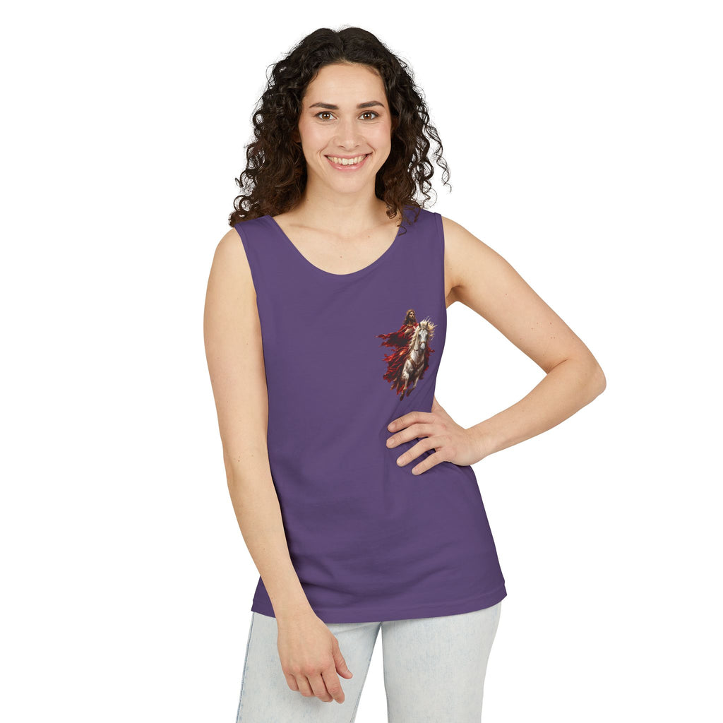 Jesus Second Coming Tank Top | Jesus on White Horse Christian Tank | Inspirational Faith Apparel
