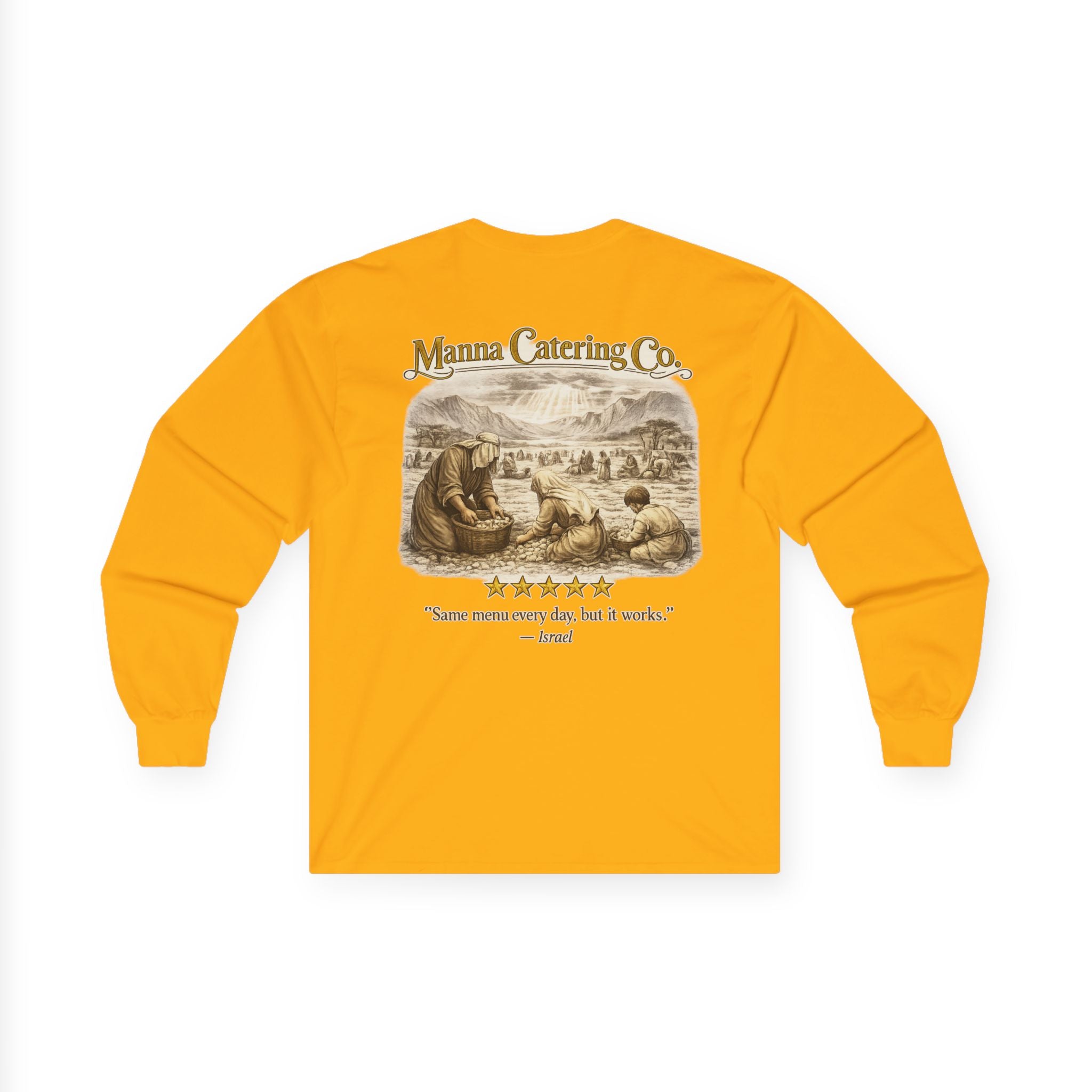 Vintage 'Israelites Review of God's Manna' Long Sleeve Tee