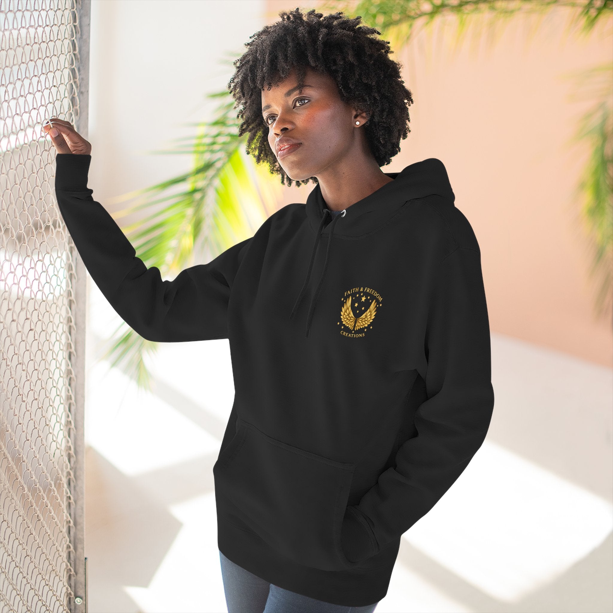 Delilah's Hair Salon Review Vintage Barber Hoodie — Three-Panel Fleece Hoodie-⭐ Five-Star Faith Series⭐