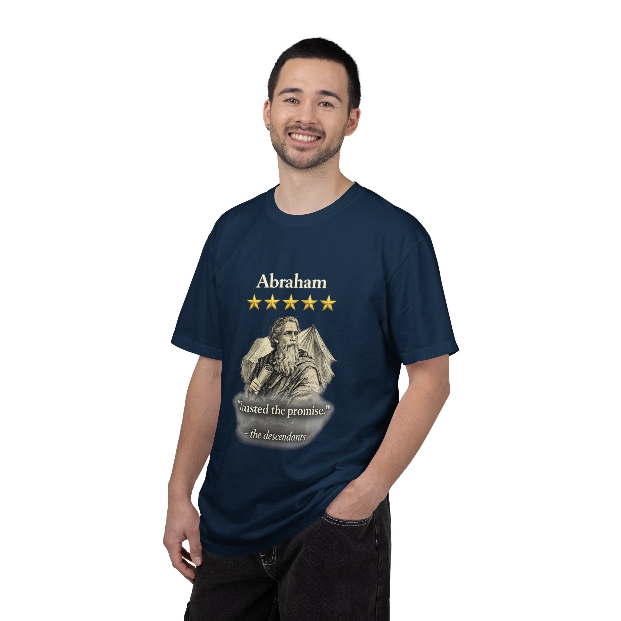 Abraham – Vintage T-Shirt | “I Trusted the Promise” Graphic – Five-Star Faith Series