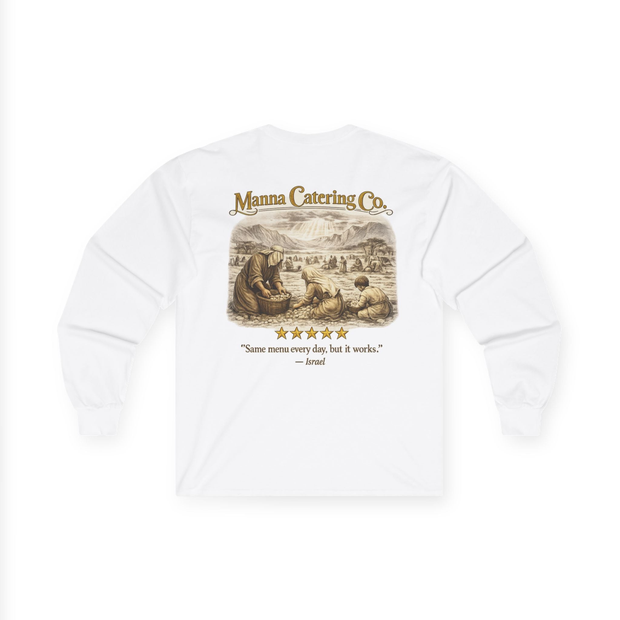 Vintage 'Israelites Review of God's Manna' Long Sleeve Tee
