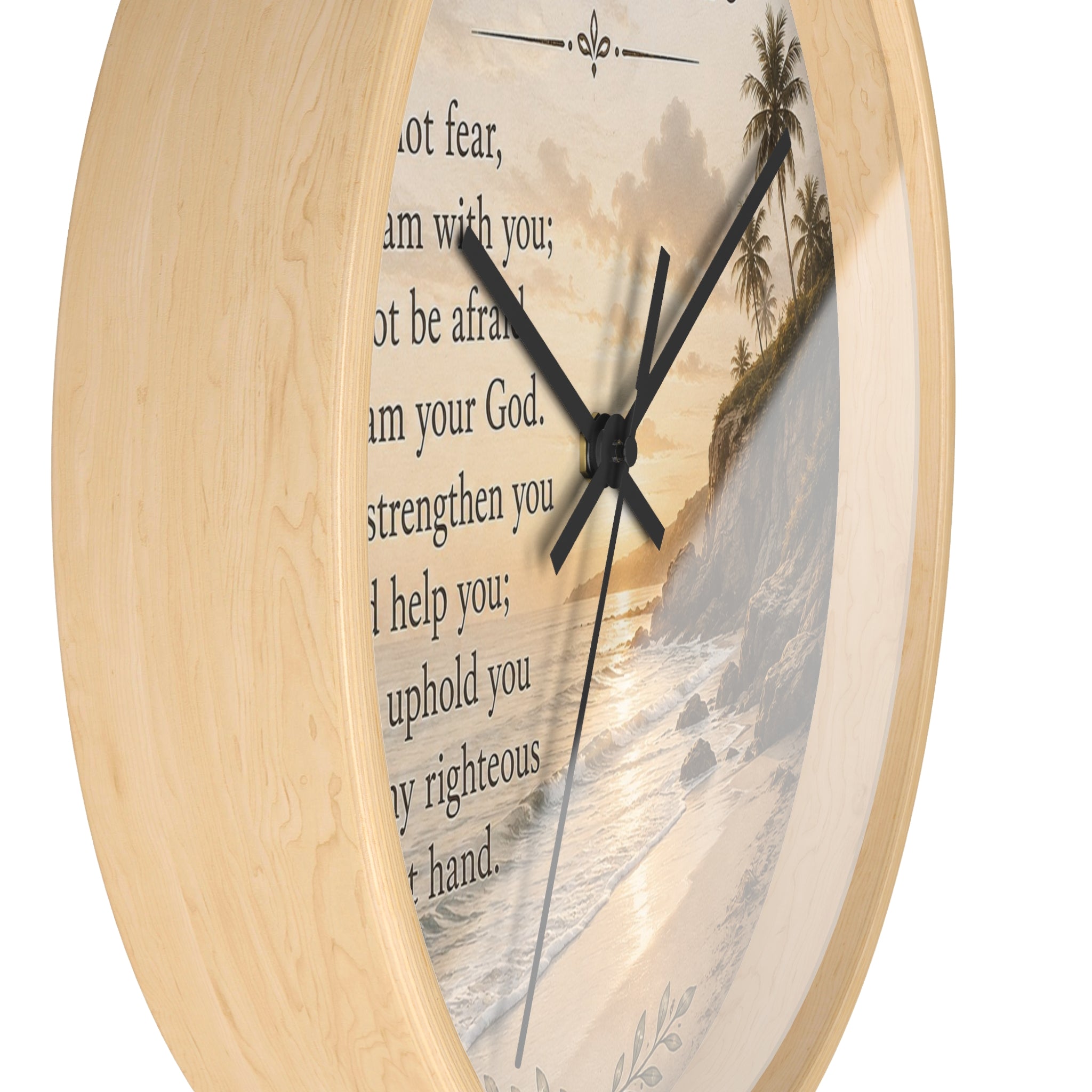 Isaiah 41:10 Wall Clock | Inspirational Christian Scripture Clock | Faith Home Decor