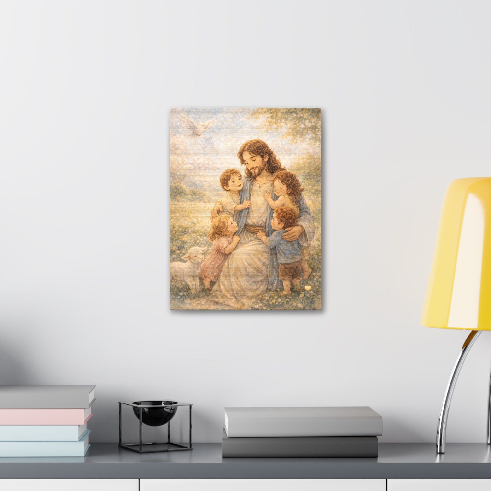 Held in 'His' Care Canvas — Jesus with Children (Matthew 19:14)