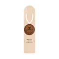 Personalized aluminum bookmark featuring a leather token design and the phrase “Kindness Changes Everything,” with custom name option, brushed metal backing, and secure page-holding slot.