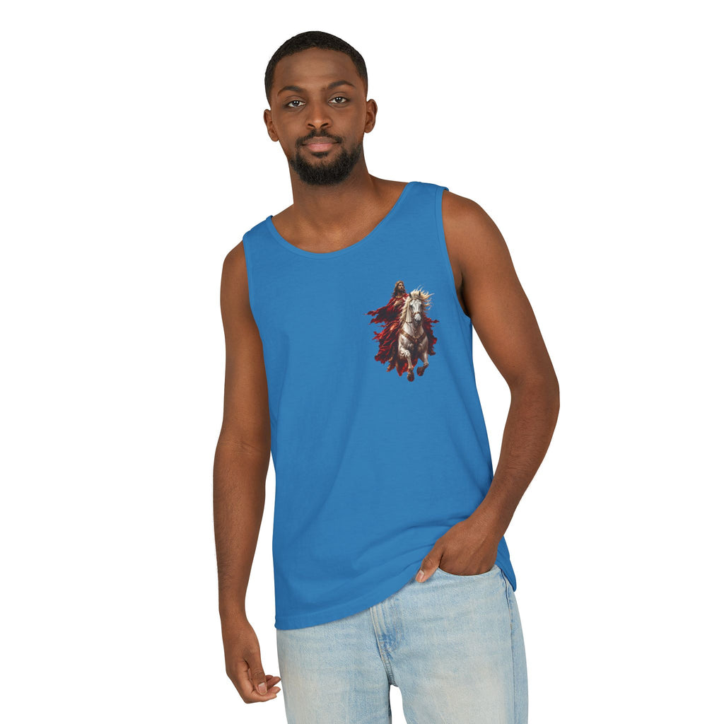 Jesus Second Coming Tank Top | Jesus on White Horse Christian Tank | Inspirational Faith Apparel