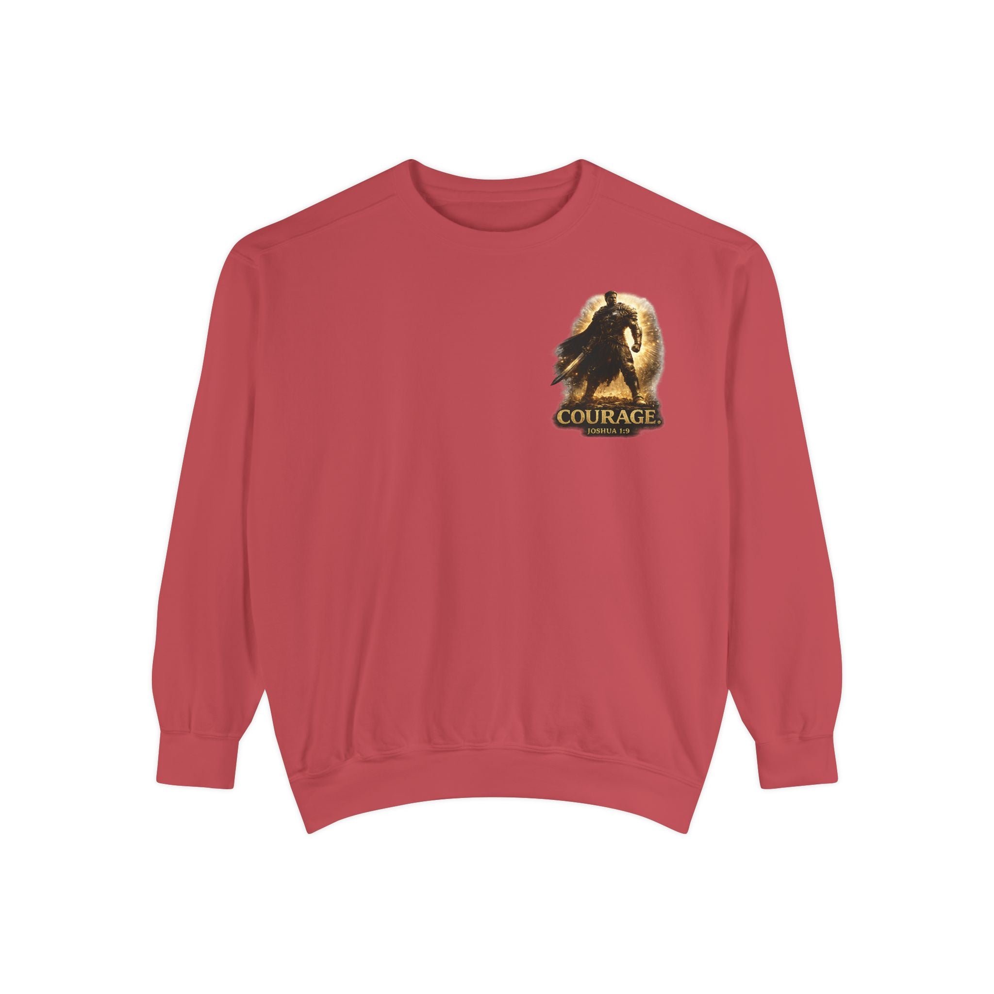 Joshua Courage Sweatshirt | Be Strong and Courageous Christian Crewneck | Inspirational Faith Apparel