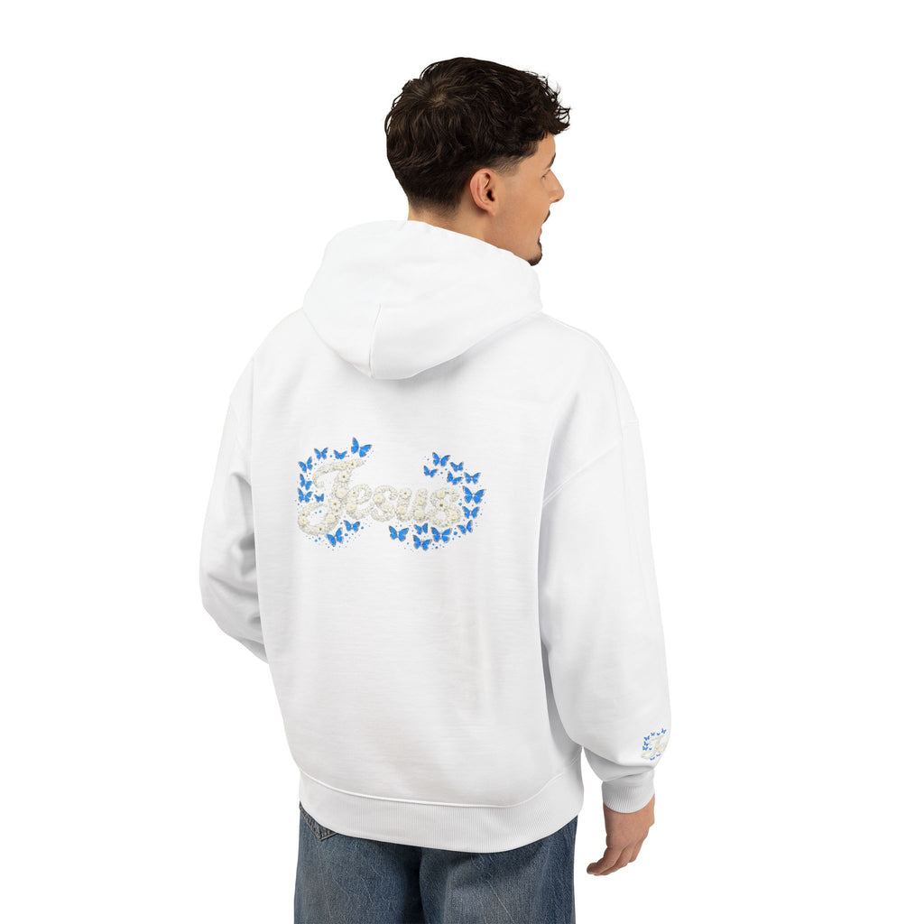 Jesus Floral Hoodie – Christian Faith Organic Pullover | Relaxed Fit Inspirational Hoodie