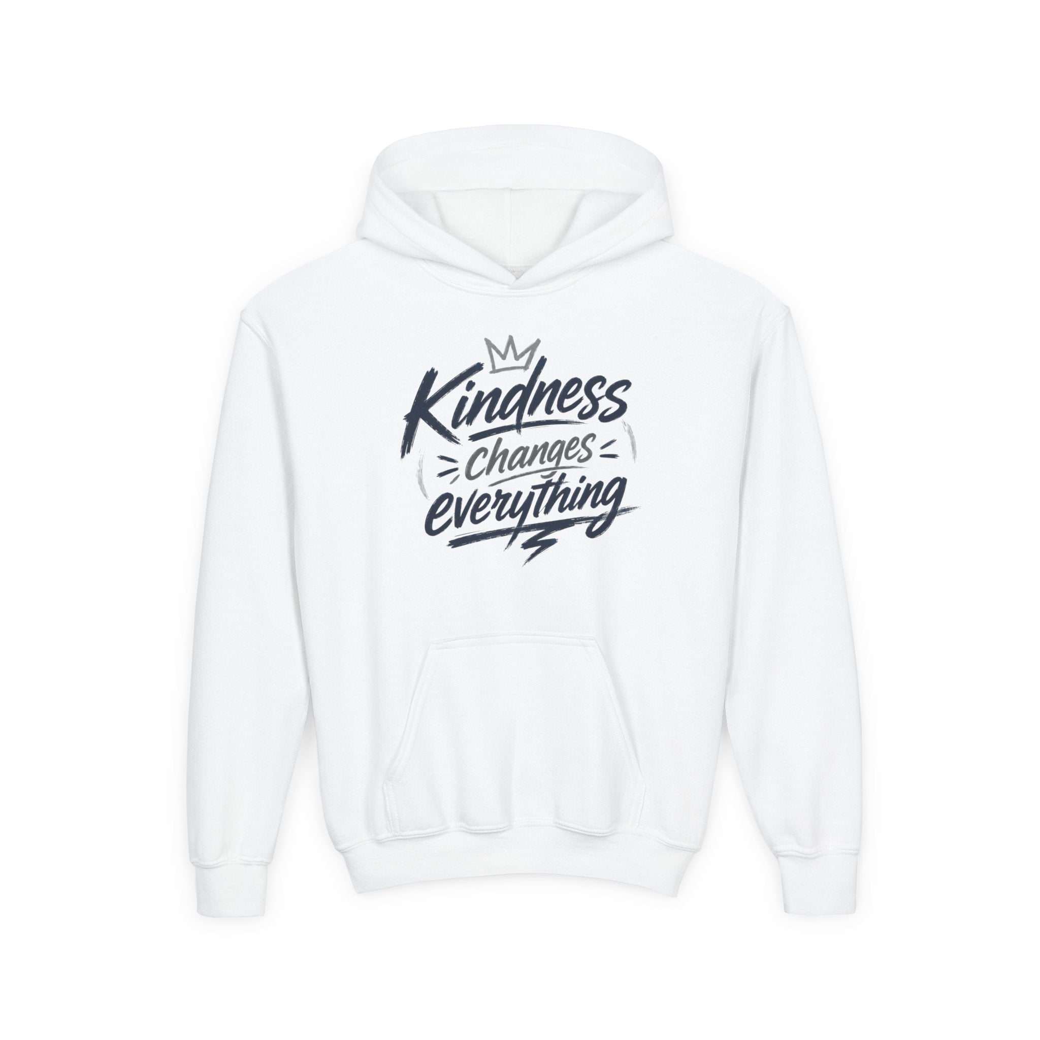 Youth Hoodie – “Kindness Changes Everything” Inspirational Kids Pullover