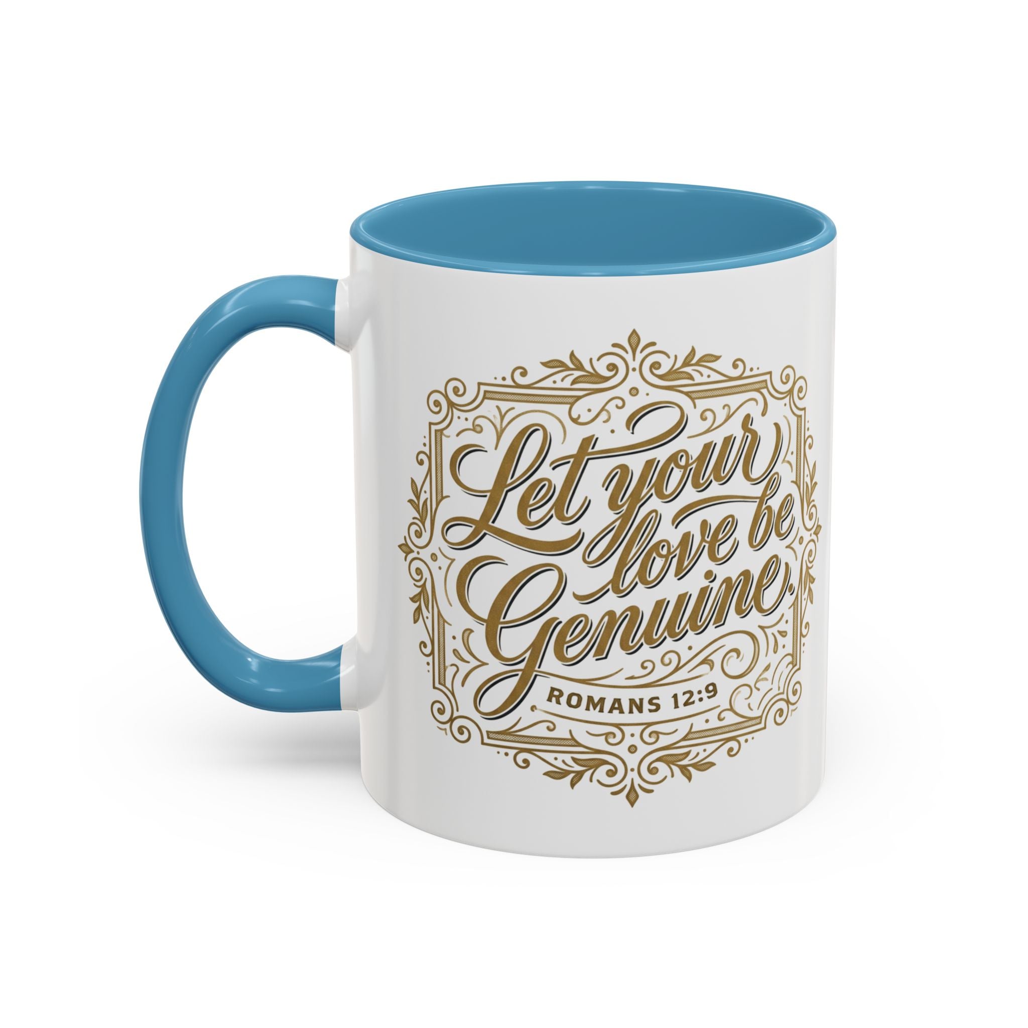Let Your Love Be Genuine Coffee Mug | Romans 12:9 Christian Mug | Inspirational Faith Gift