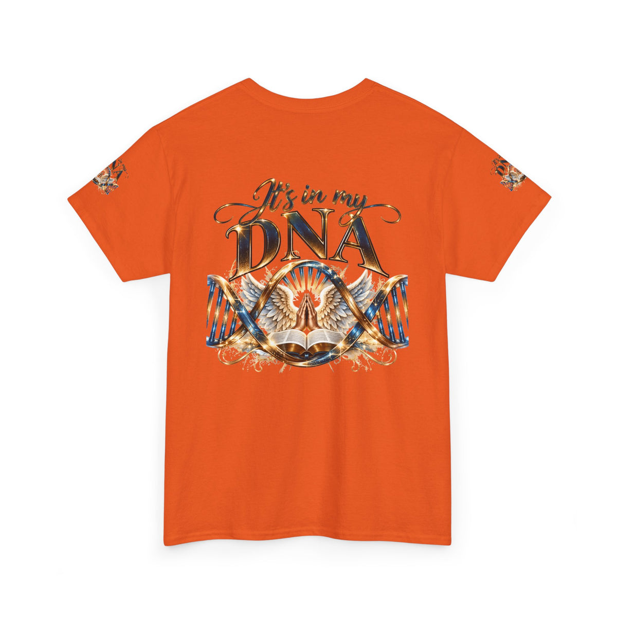 It's in My DNA Christian T-Shirt – Bible, Praying Hands & Angel Wings | Gildan Heavy Cotton Tee | Unisex