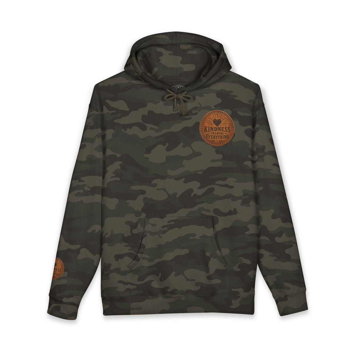 Kindness Changes Everything Heavyweight Hoodie | Vintage Patch Christian Hoodie | Inspirational Fleece Sweatshirt