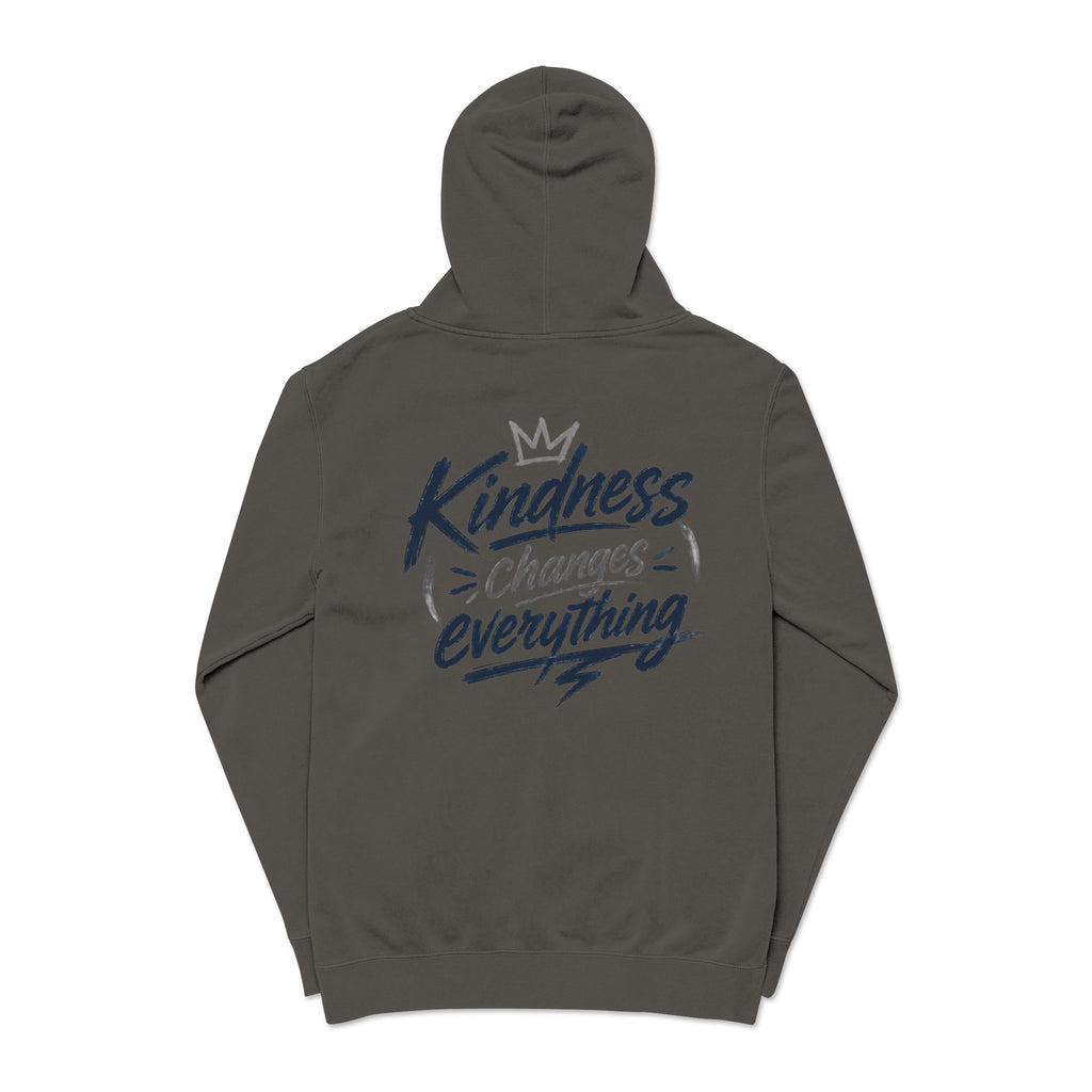 Kindness Changes Everything Hoodie – Heart Graphic Pigment-Dyed Sweatshirt