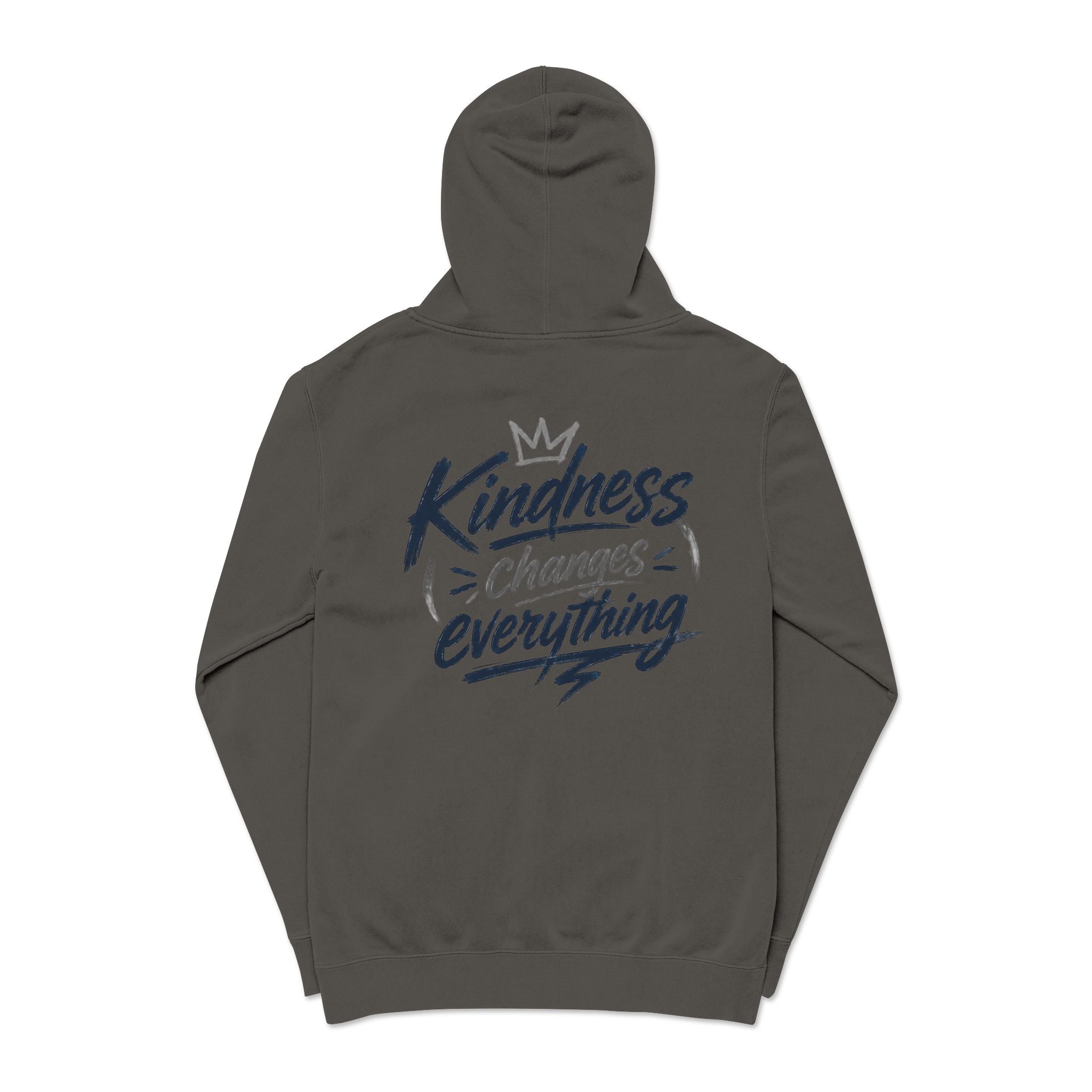 Kindness Changes Everything Hoodie – Heart Graphic Pigment-Dyed Sweatshirt