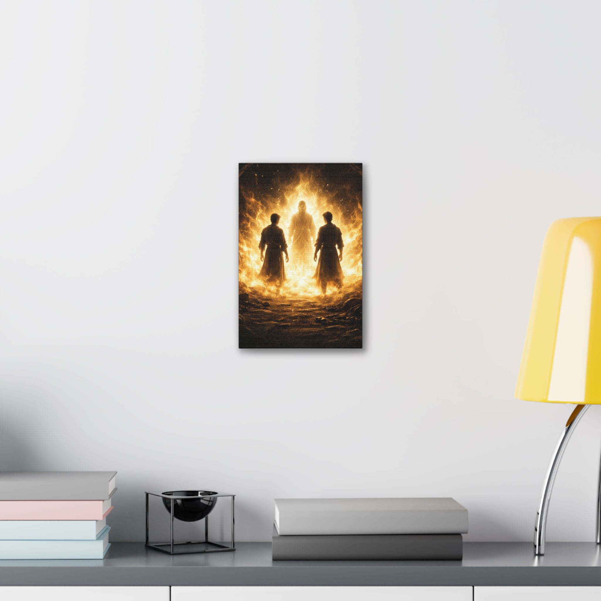 🌟"Not Alone in the Fire" — Daniel 3:25 Canvas Print