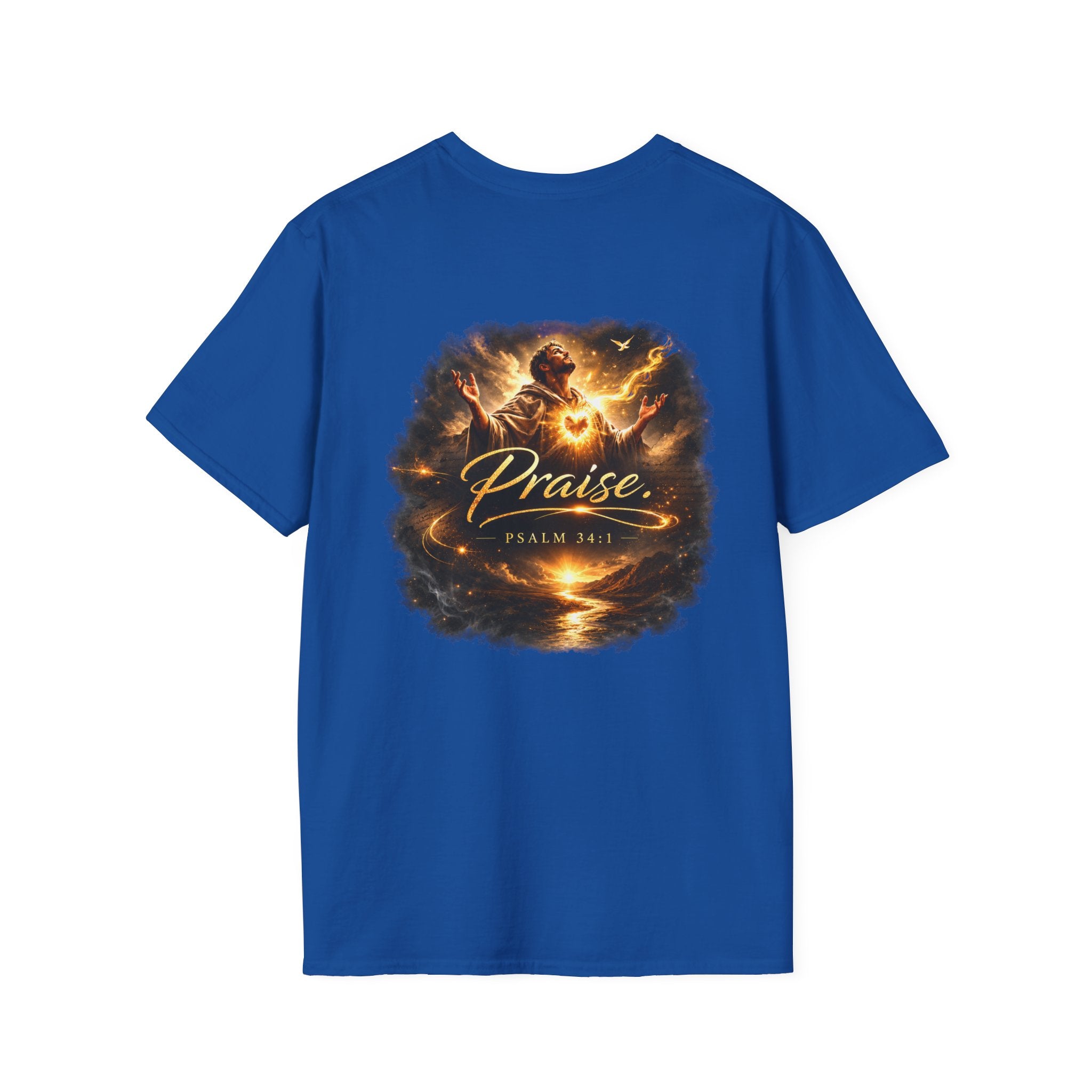 Minimalist Christian T-shirt featuring a Dove of Peace chest emblem with the words “Pray, Love, Remember” on a soft lightweight faith-inspired tee.