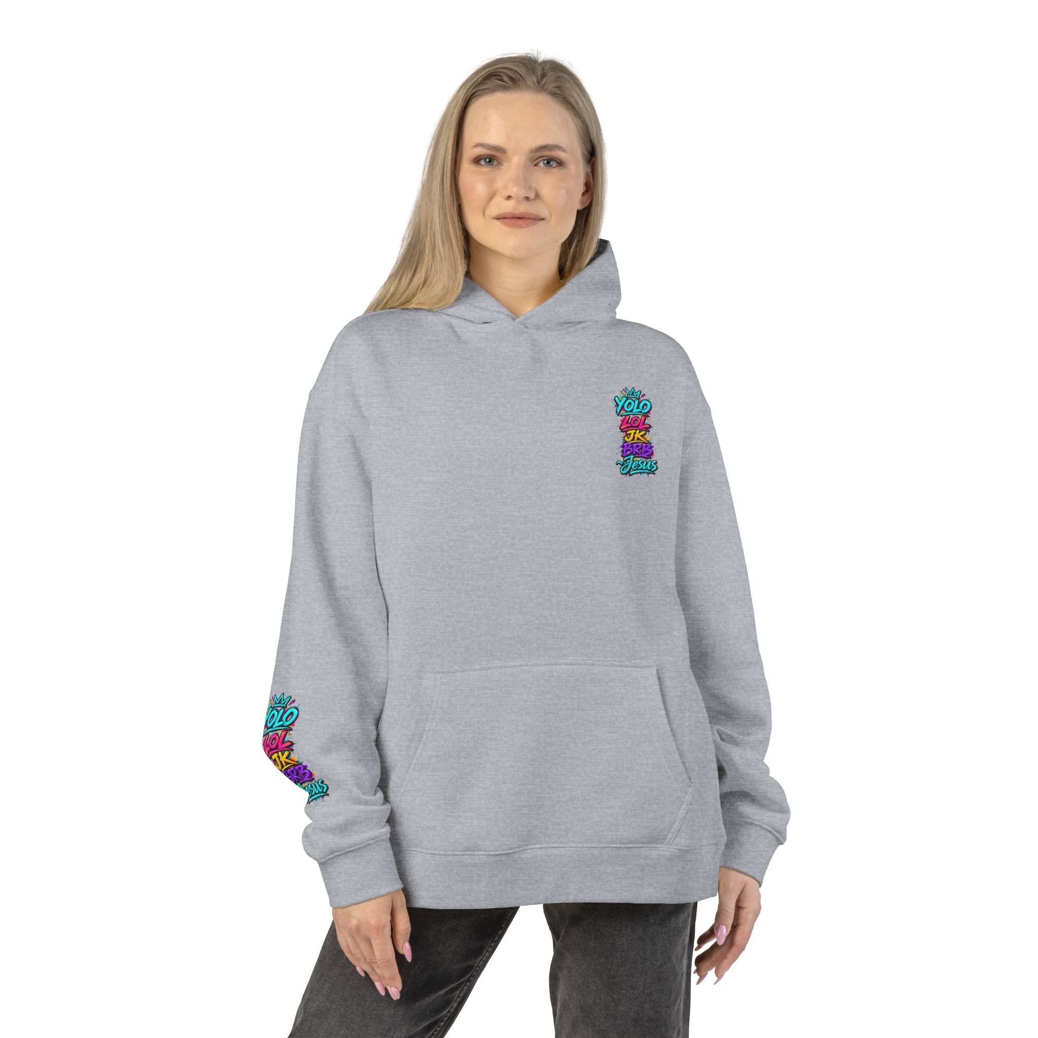 YOLO LOL JK BRB ~Jesus Hoodie | Neon Christian Streetwear Pullover