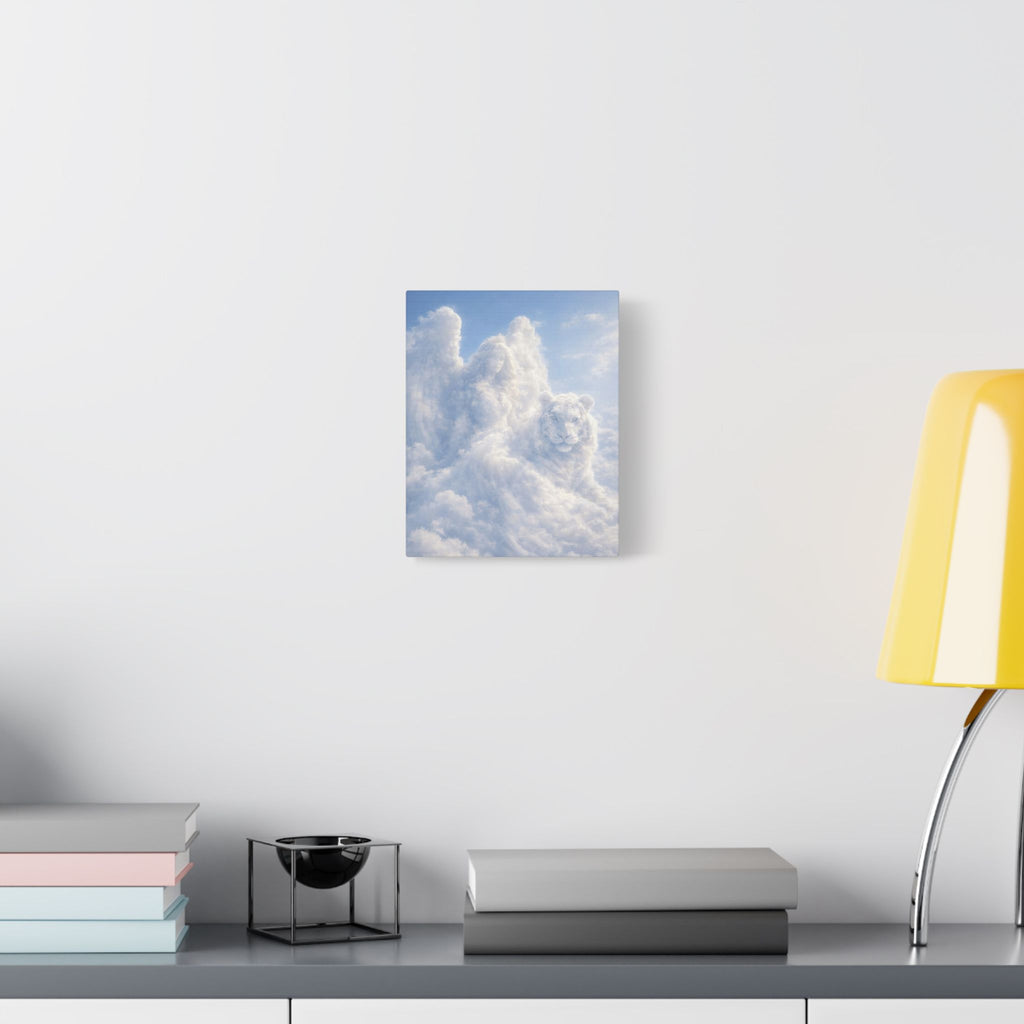 Cloud Angel & Tigar Canvas — Dreamy Nursery Faith Wall Art