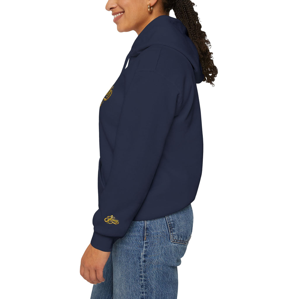 Jesus Gold Script Hoodie – Sparkle Christian Faith Pullover | Inspirational Hoodie