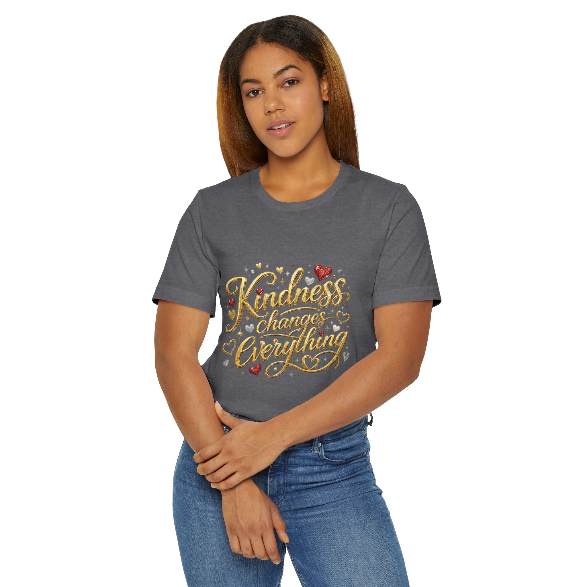 Kindness Changes Everything T-Shirt | Inspirational Script Graphic Tee | Soft Everyday Kindness Shirt