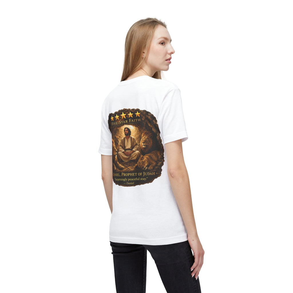 Daniel Review "Stay" Christian T-Shirt — Faith-Based Lion Design