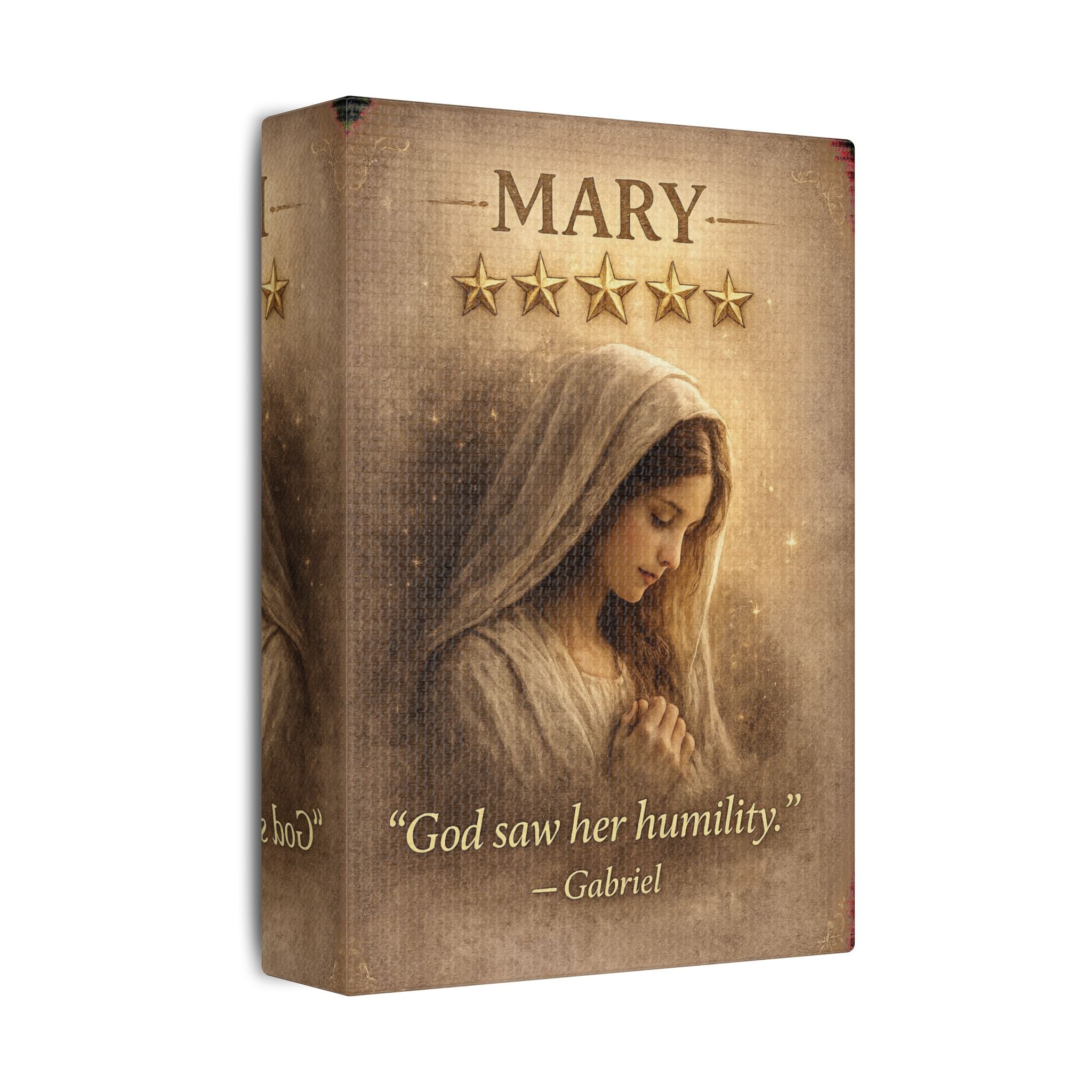 Mary Canvas — God Saw Her Humility | Biblical Wall Art