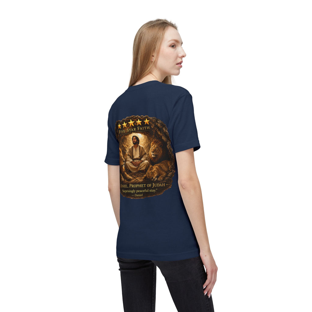 Daniel Review "Stay" Christian T-Shirt — Faith-Based Lion Design