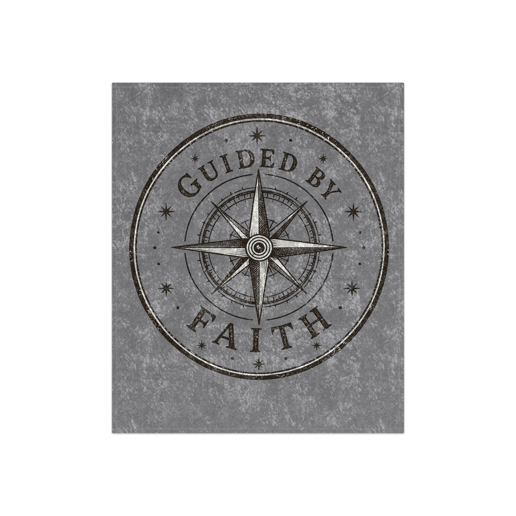 Guided by Faith Crushed Velvet Blanket | Christian Plush Throw | Luxurious Inspirational Faith Blanket