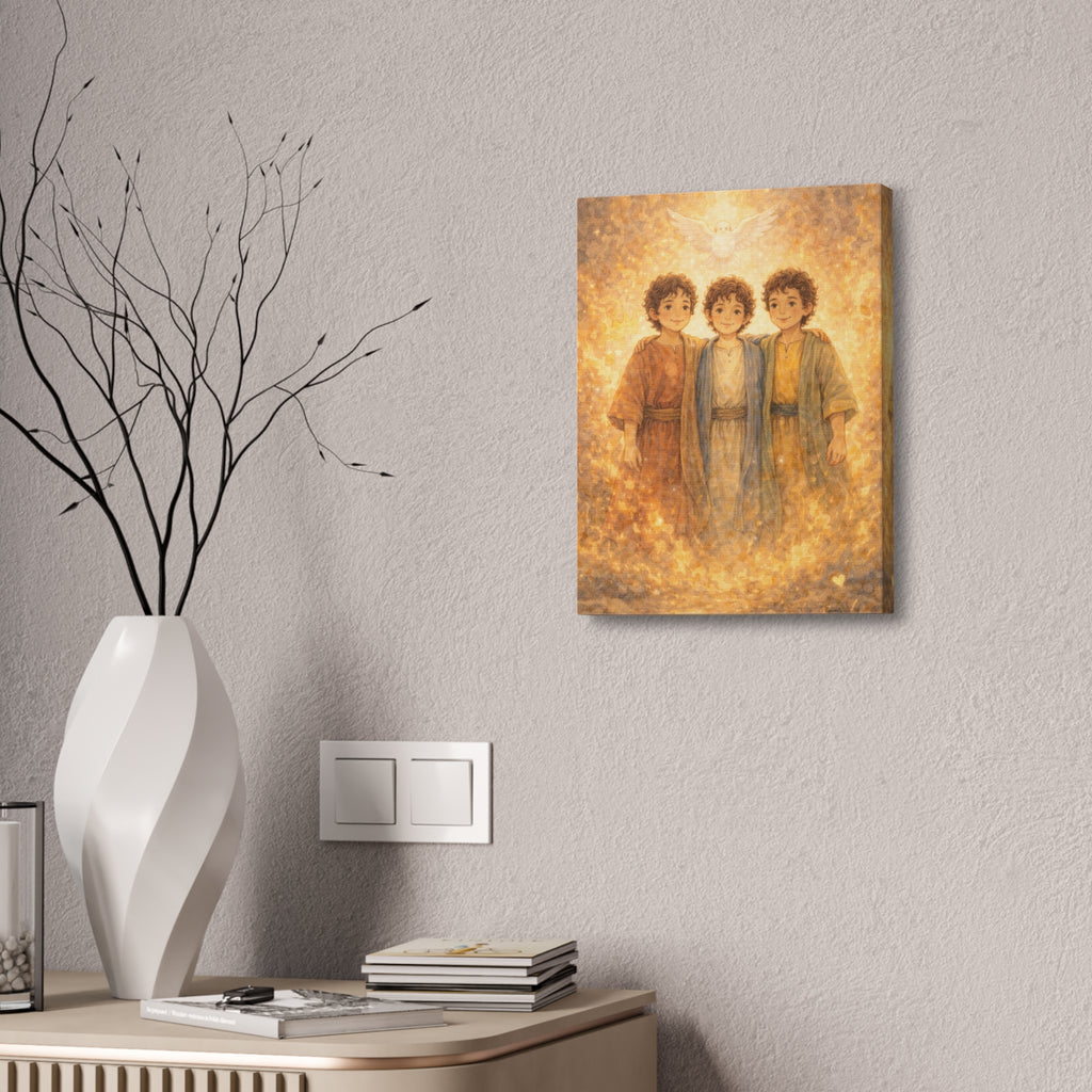 God Is With Us – Joshua 1:9 Nursery Canvas | Christian Scripture Wall Art