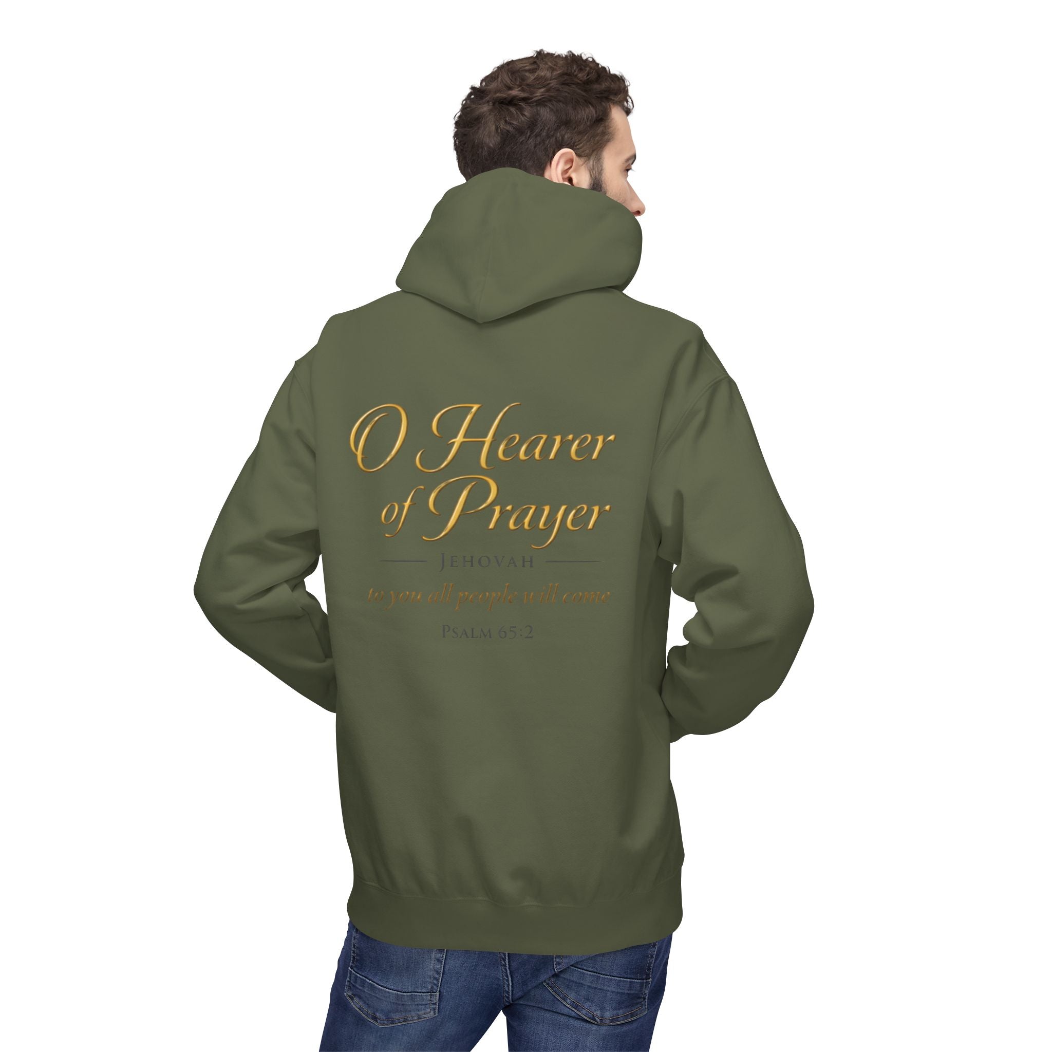 Prayer Hoodie – “O Hearer of Prayer” Psalm 65:2 Christian Pullover | Faith & Freedom Creations