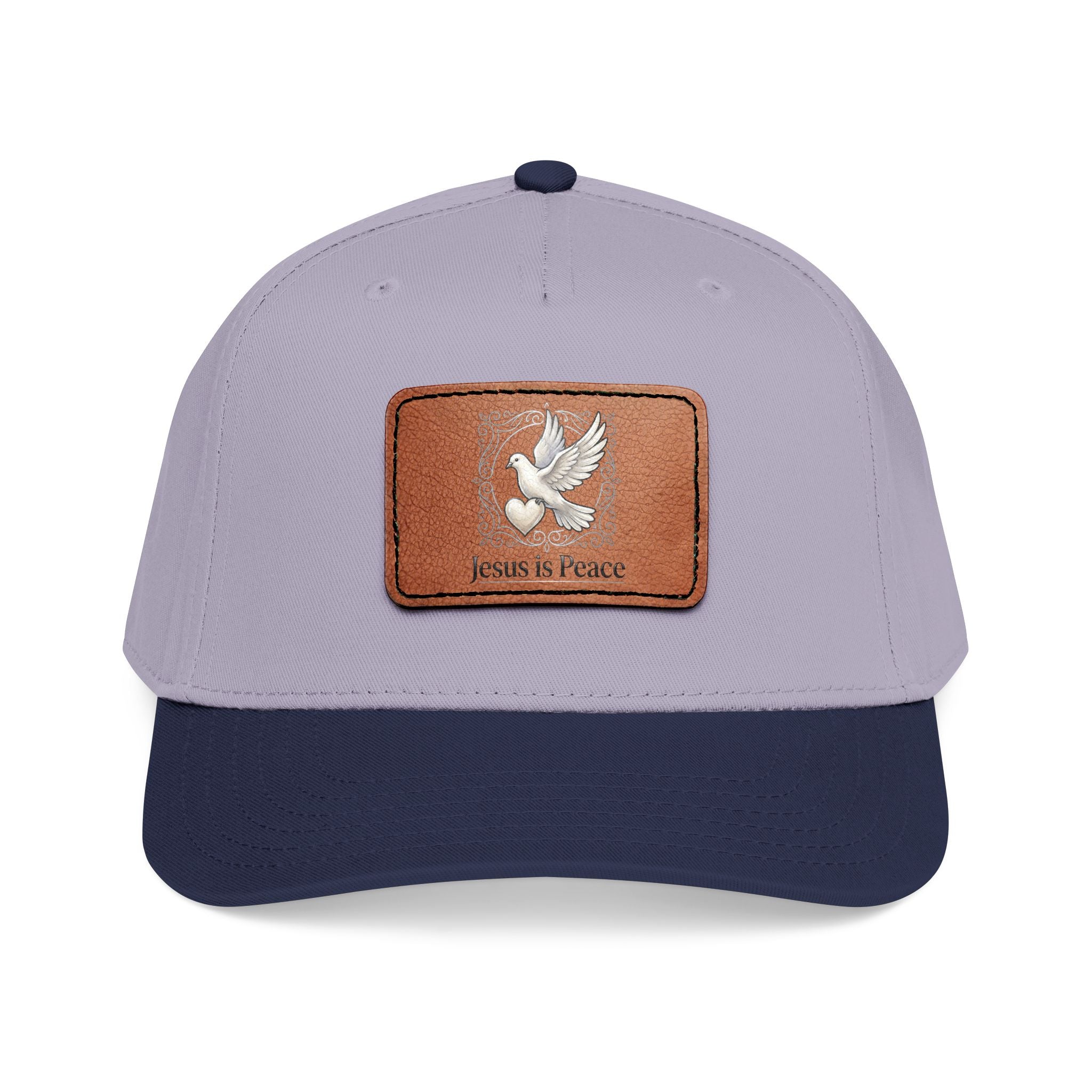Jesus Is Peace Christian Leather Patch Hat | Dove Faith Baseball Cap | Inspirational Snapback Cap