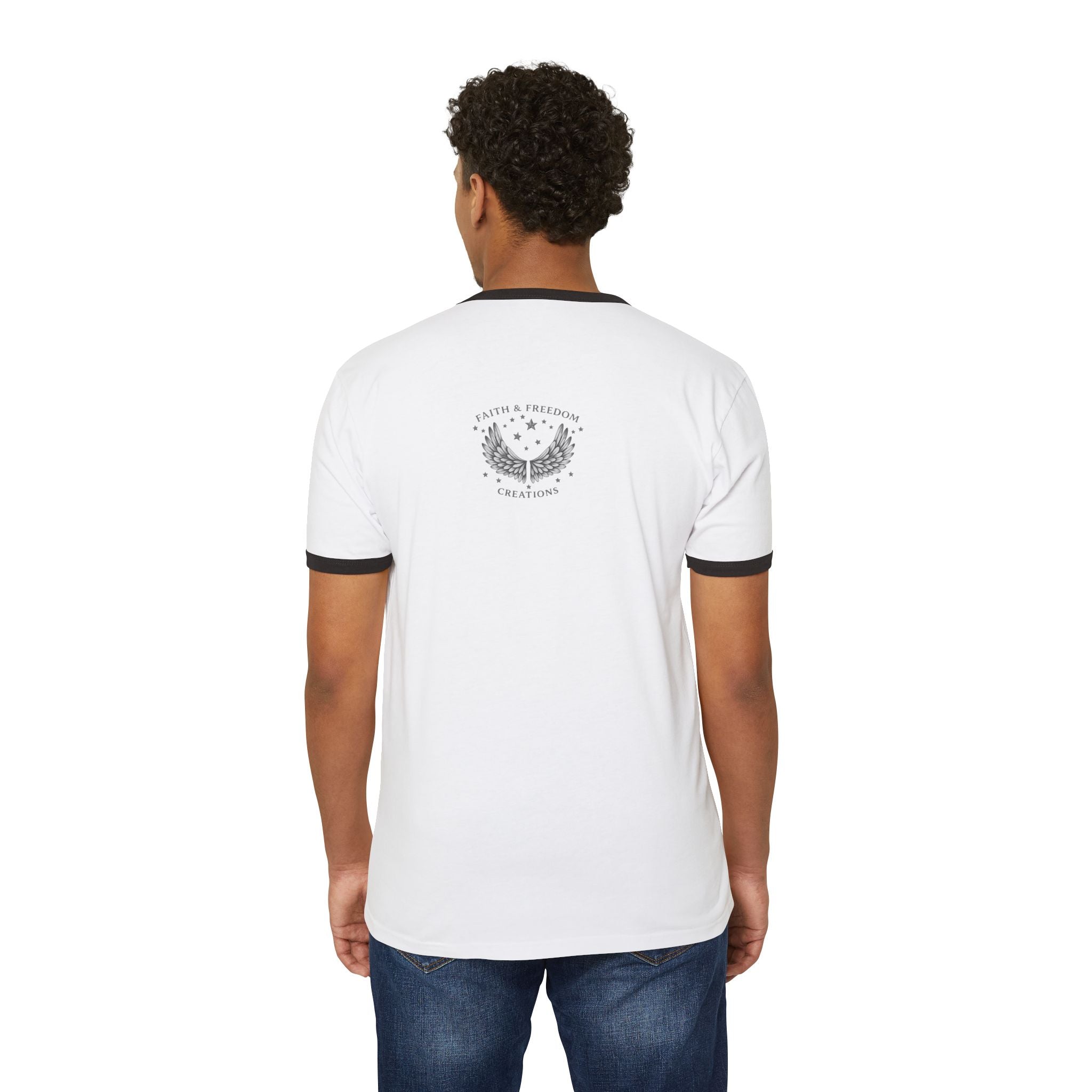 Abraham – Ringer Tee | “I Trusted the Promise” Vintage Graphic – Five-Star Faith Series