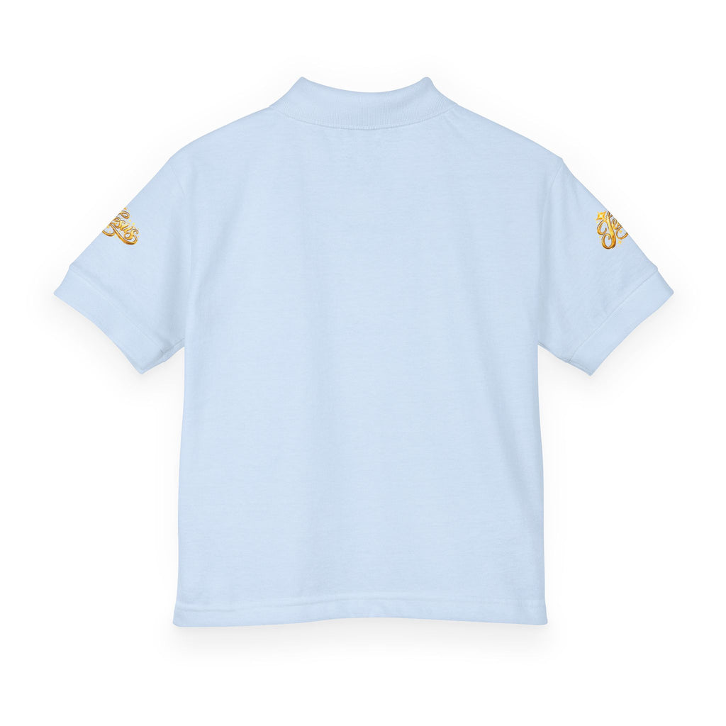 Kids Jesus Gold Nugget Polo – Youth Christian Faith Shirt | Church & Dress Casual Polo