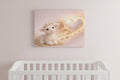 Cute Lamb Canvas Wall Art — Woodland Nursery Lamb with Heart | Baby Room Decor