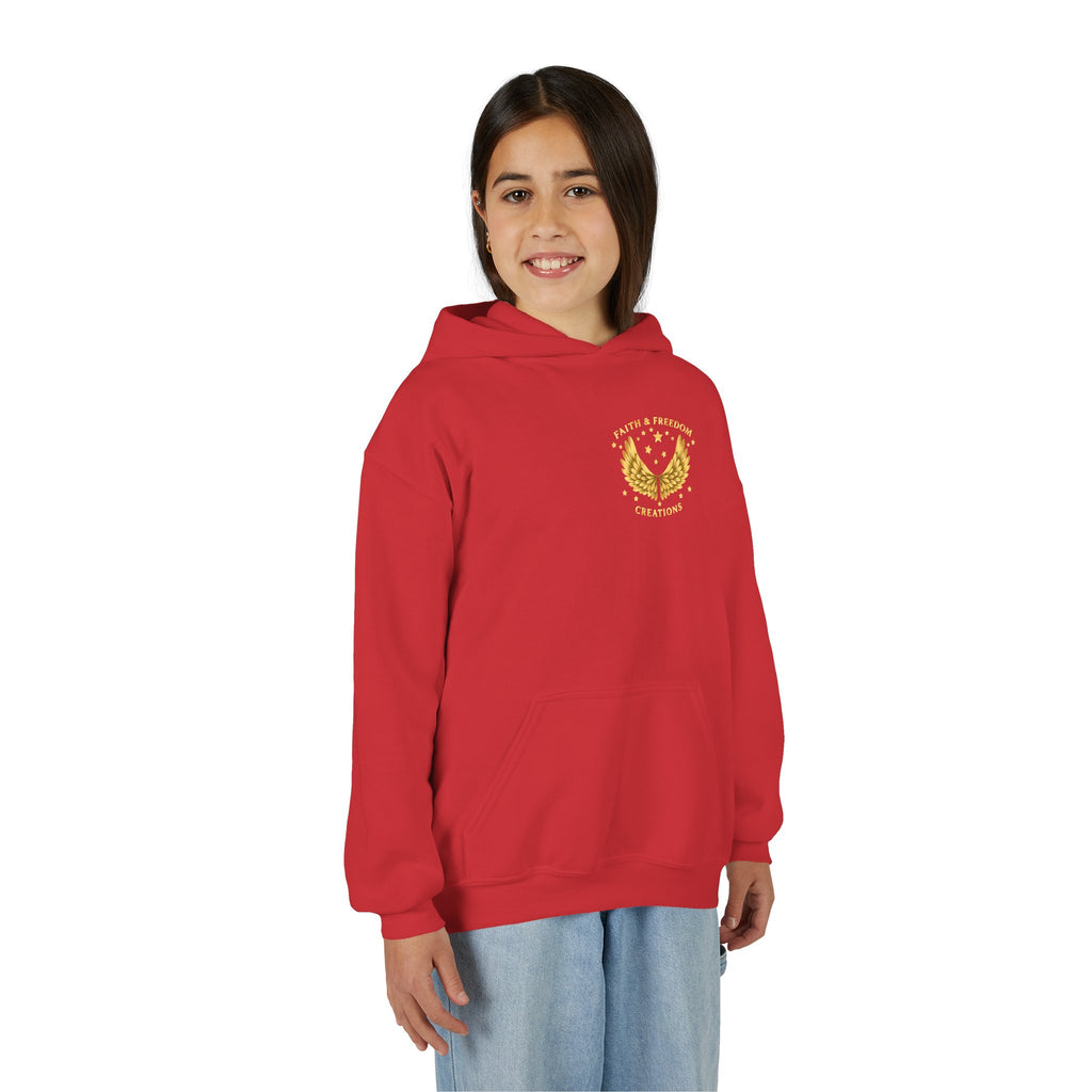 Youth “Be Kind to One Another” Hoodie – Cute Bunny Night Sky Scripture Sweatshirt