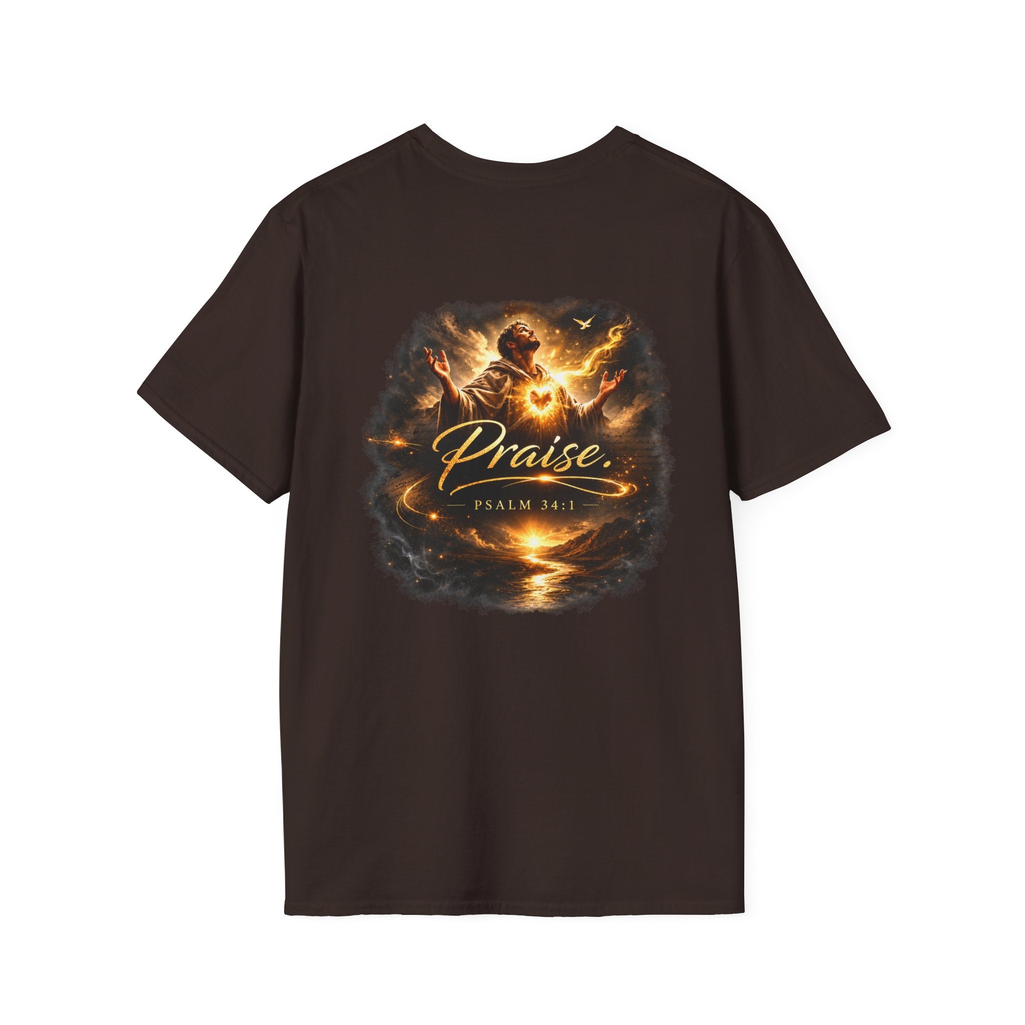 Minimalist Christian T-shirt featuring a Dove of Peace chest emblem with the words “Pray, Love, Remember” on a soft lightweight faith-inspired tee.