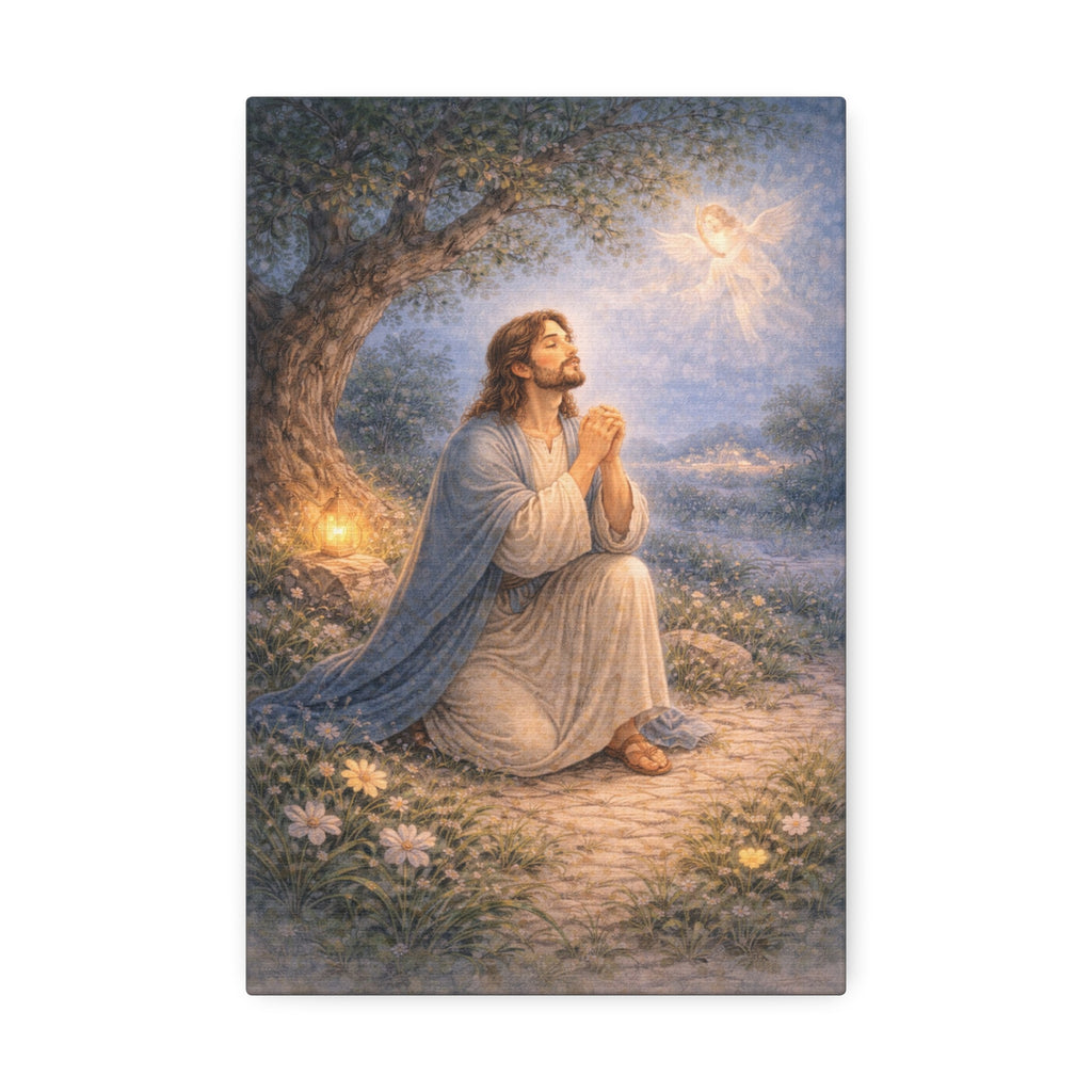 Jesus Talks to His Father, Jehovah Canvas — Matthew 26:36 Prayer Wall Art