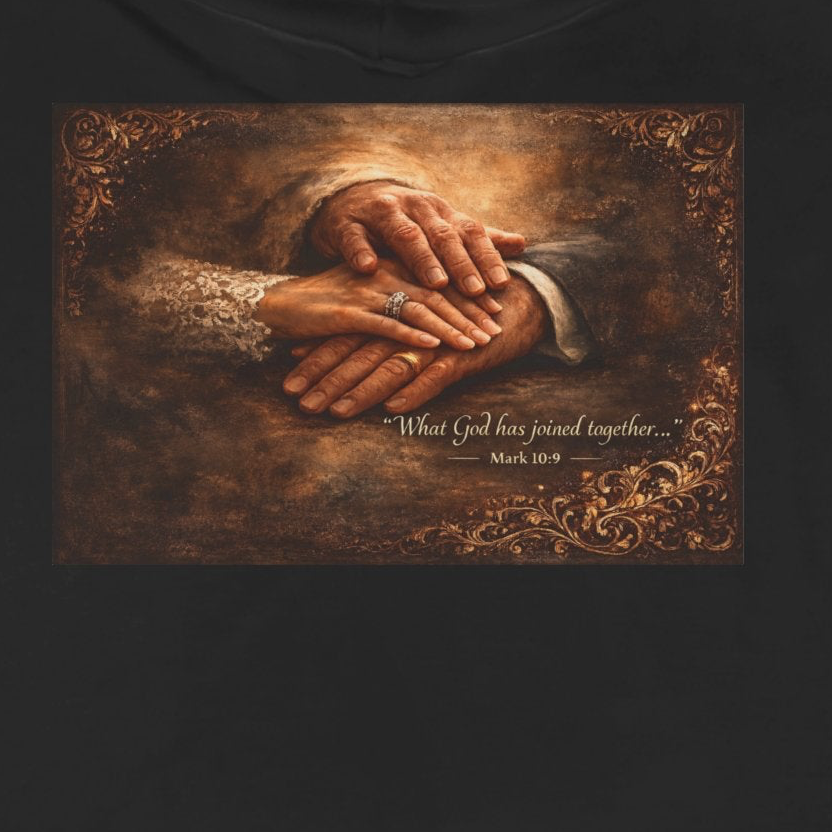 Hold My Hand and Together – Inspirational Prayer Hands Zip Hoodie | Faith Inspired Christian Hoodie