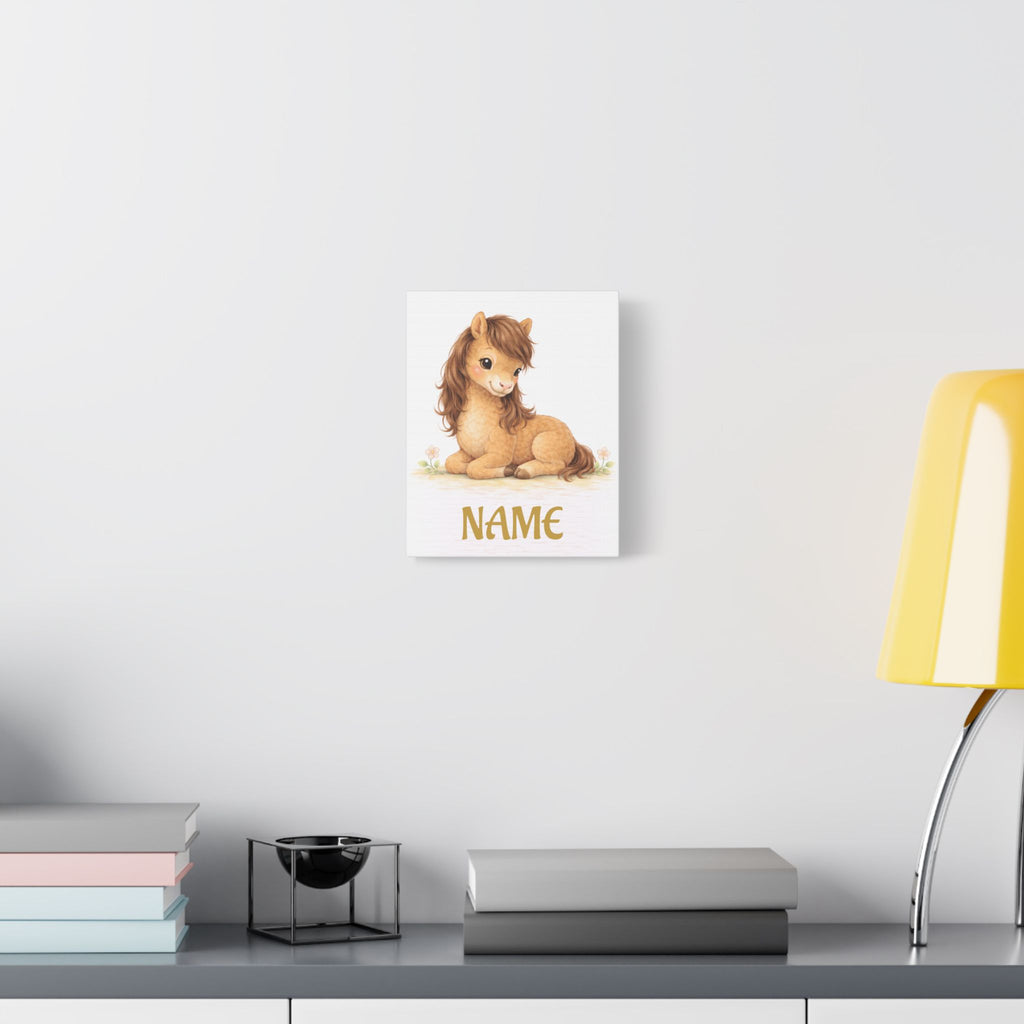 Personalized Foal Canvas — Custom Name Nursery Wall Art