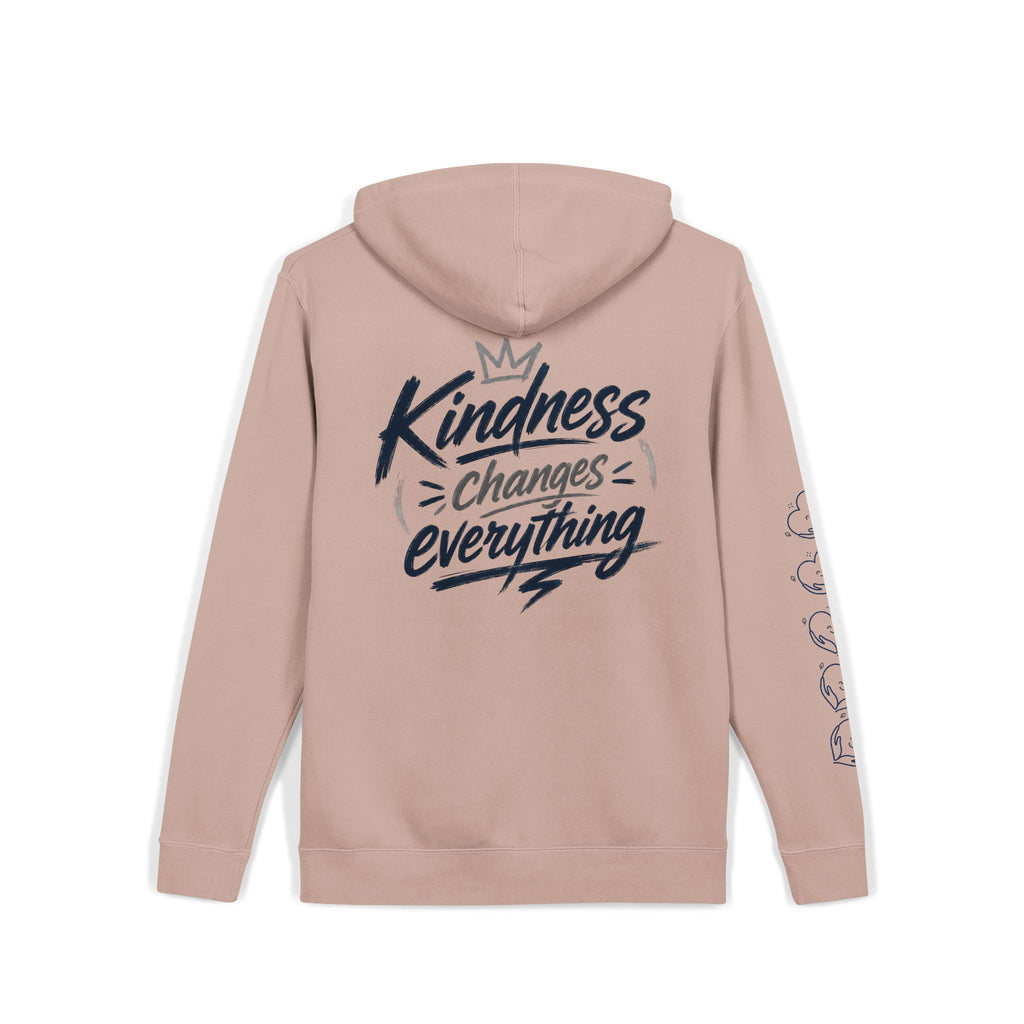 Kindness Changes Everything Hoodie – Heart Graphic Pigment-Dyed Sweatshirt