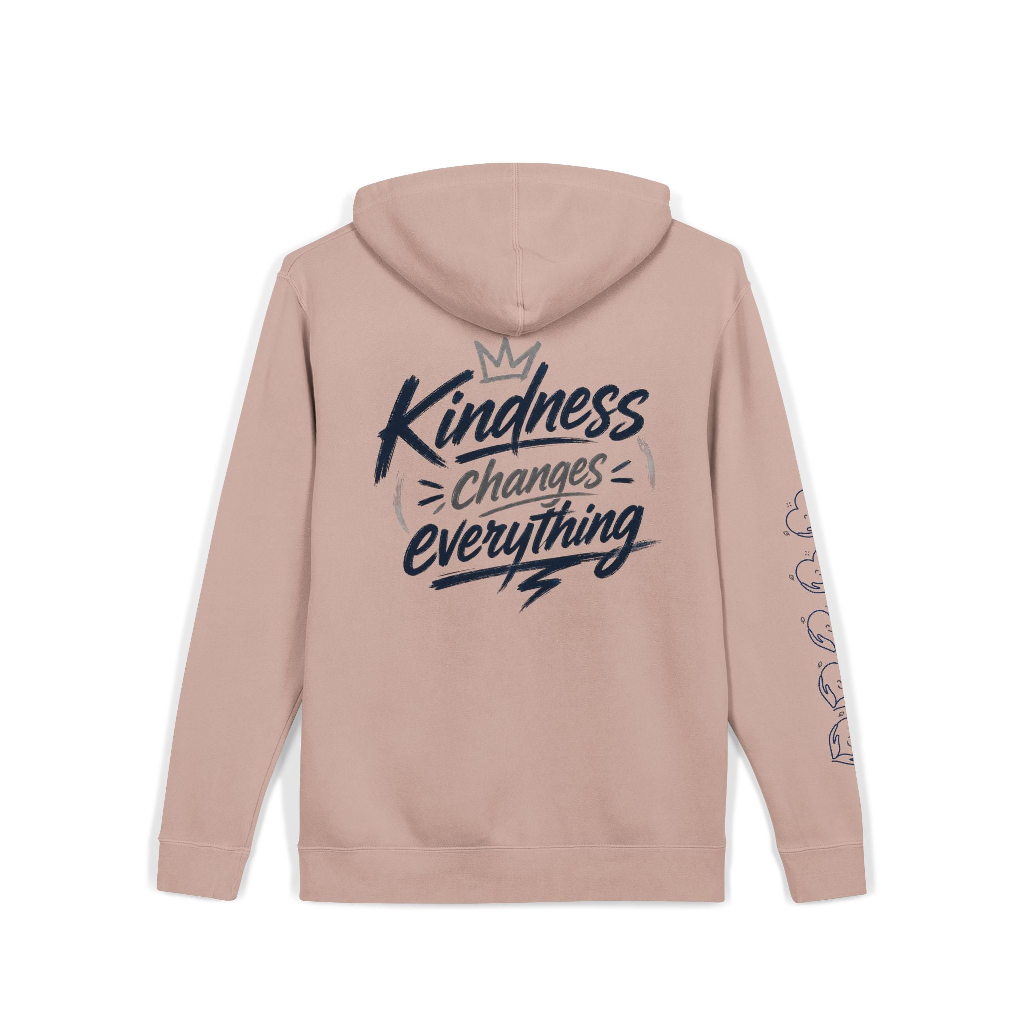 Kindness Changes Everything Hoodie – Heart Graphic Pigment-Dyed Sweatshirt