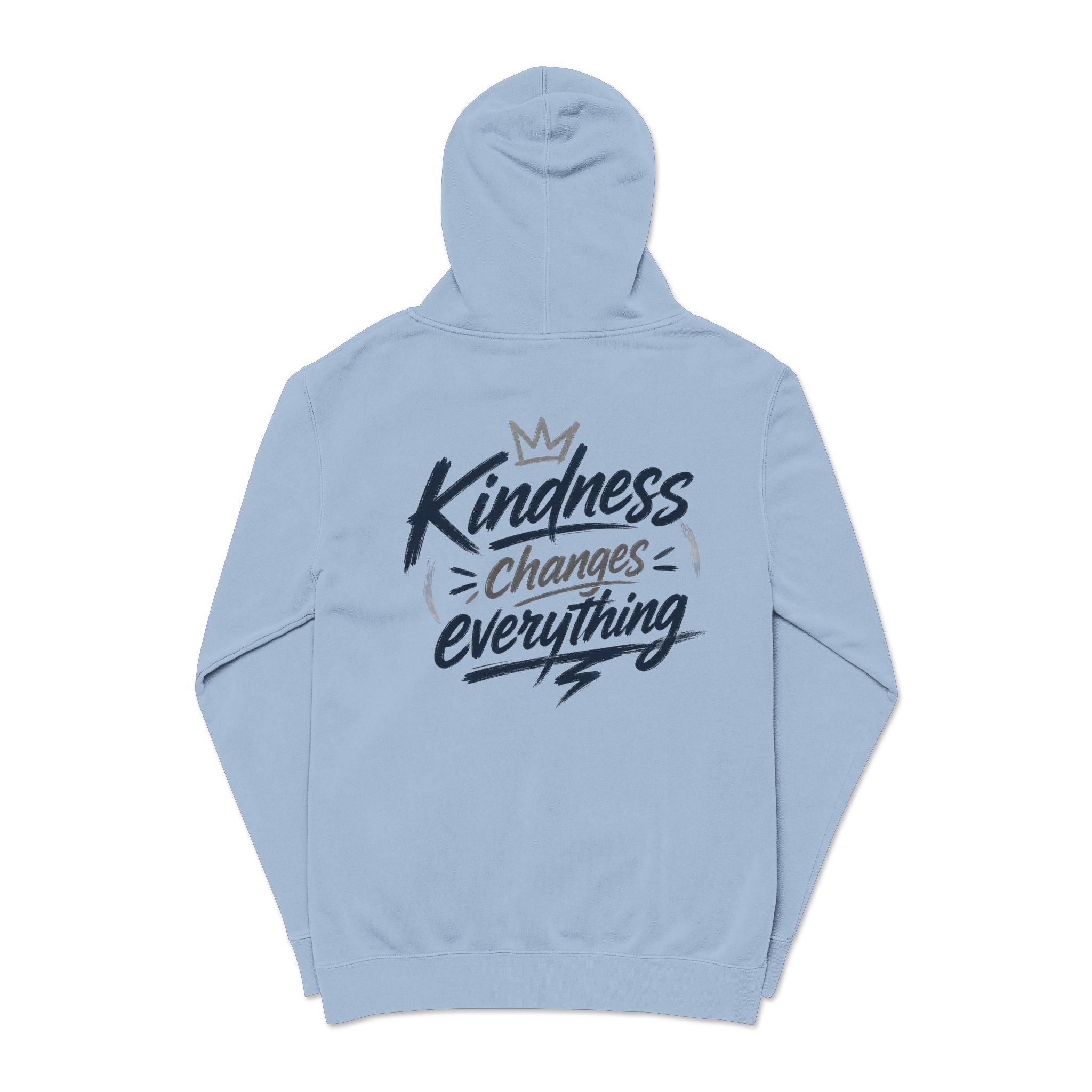 Kindness Changes Everything Hoodie – Heart Graphic Pigment-Dyed Sweatshirt