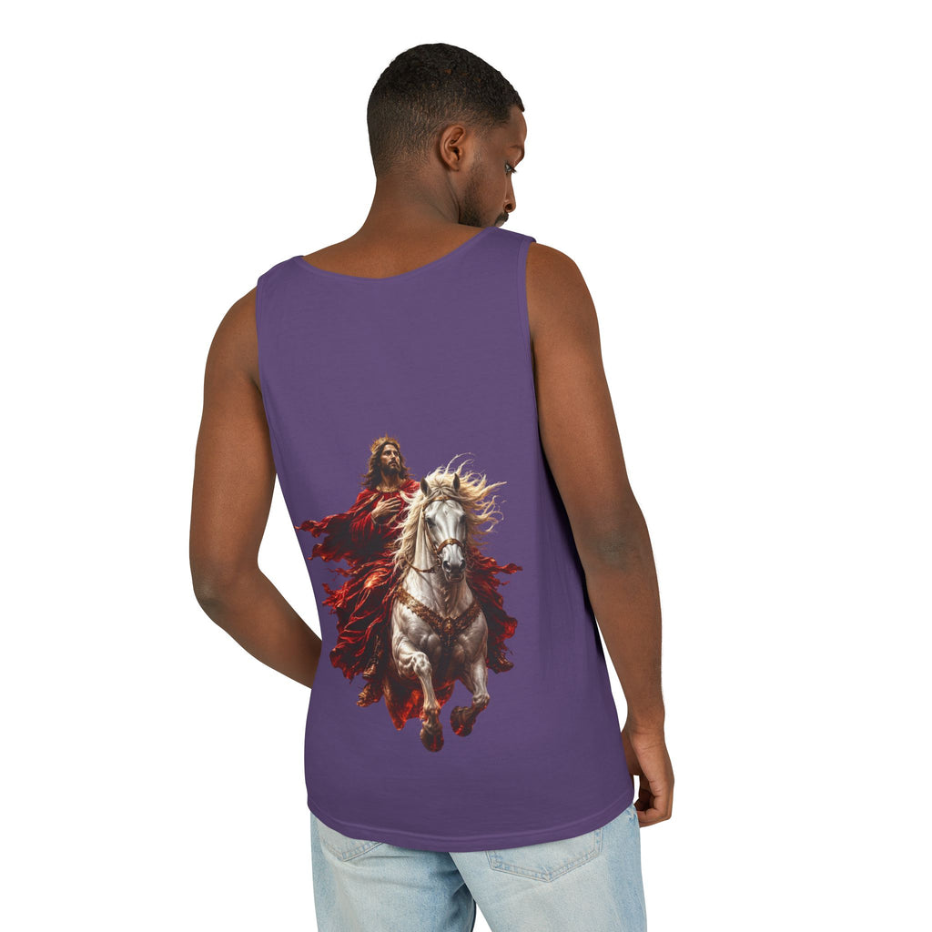 Jesus Second Coming Tank Top | Jesus on White Horse Christian Tank | Inspirational Faith Apparel