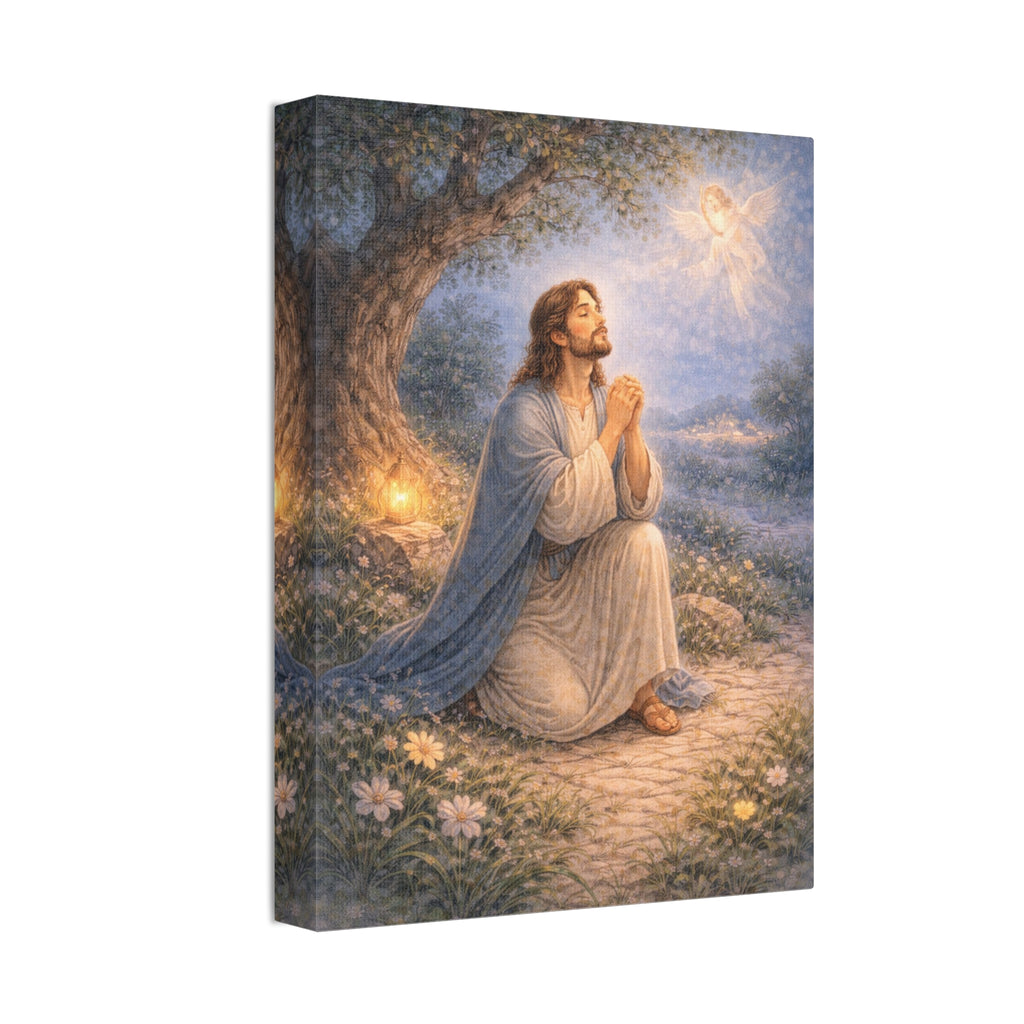 Jesus Talks to His Father, Jehovah Canvas — Matthew 26:36 Prayer Wall Art